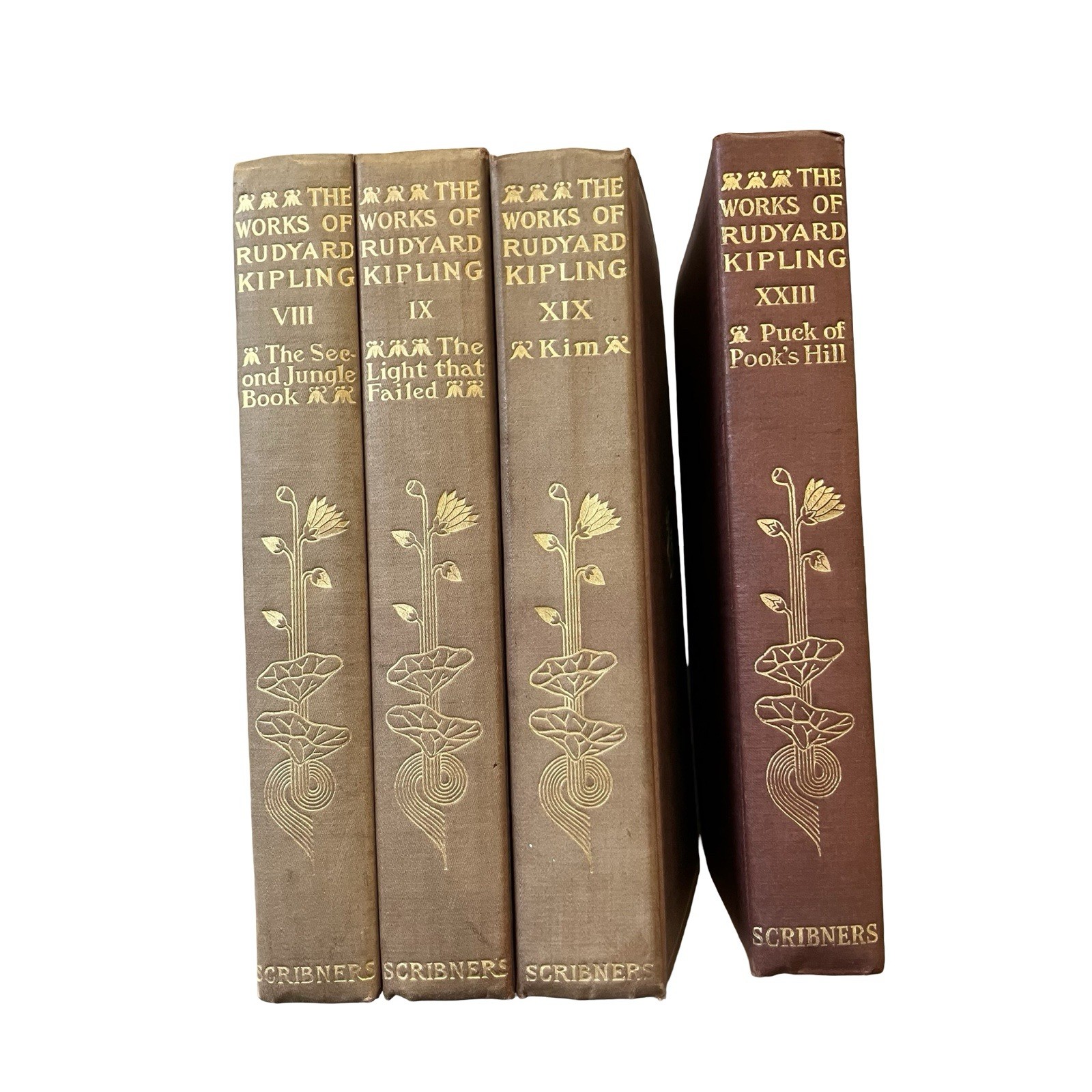 Antique Ruyard Kipling Books Collection Charles Scribner’s Sons Lot 1899-1906