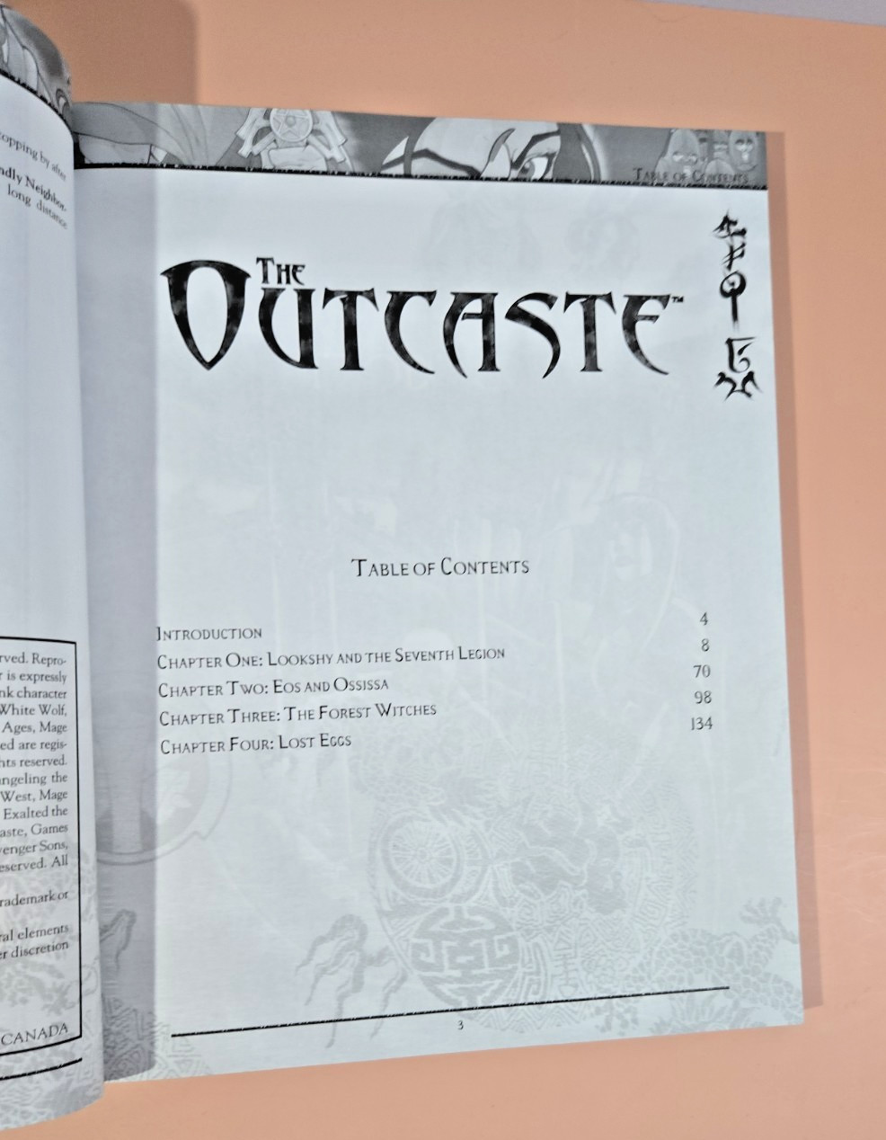 Exalted: Outcaste by R Sean Borgstrom @2004 Trade Paperback WW8850