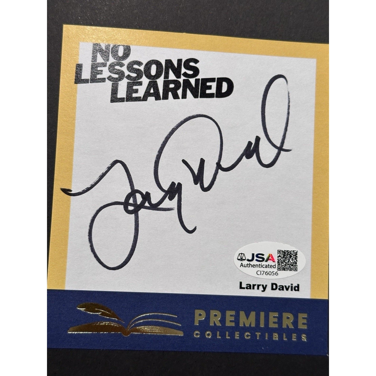 SIGNED Larry David Lessons Learned Making of Curb Your Enthusiasm Book JSA COA