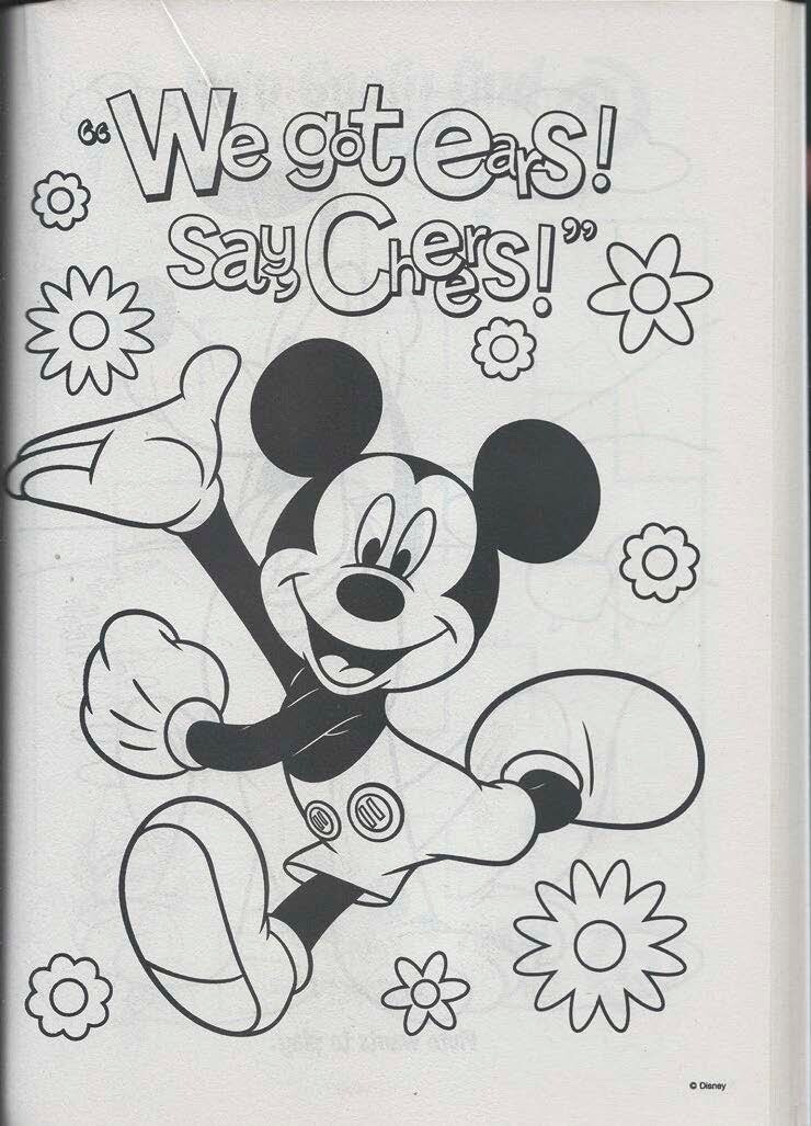224 Page Disney Mickey Race Coloring Book Stickers Children’s Boys Kids