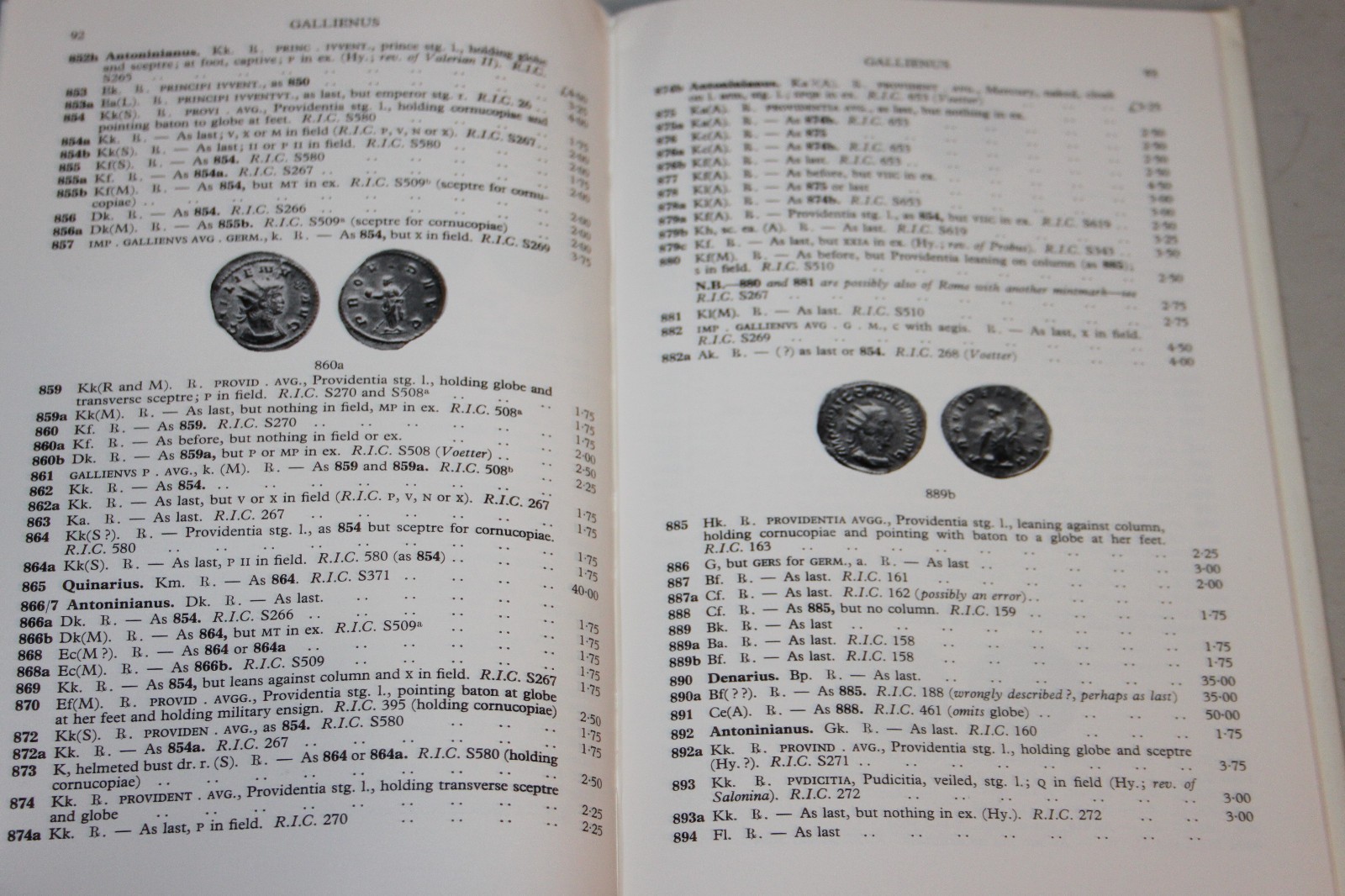 Roman Silver Coins Volume IV Gordian III-Postumus by Seaby, First Edition 1971