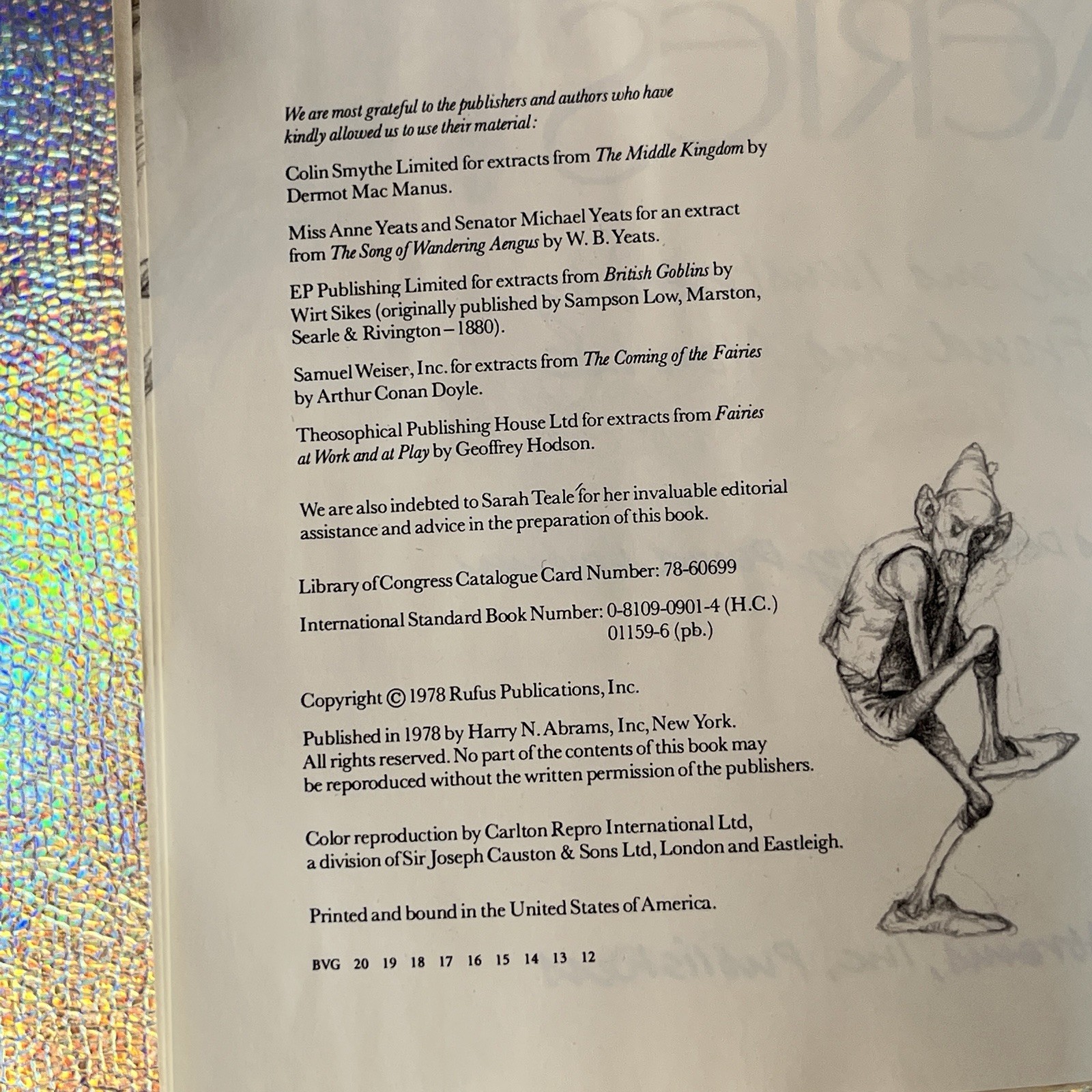 Faeries Described and Illustrated by Brian Froud & Alan Lee David Larkin (1978)