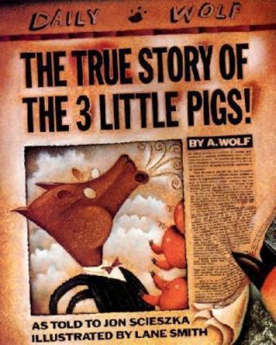 True Story of the Three Little Pigs by Jon Scieszka (1996, Hardcover)