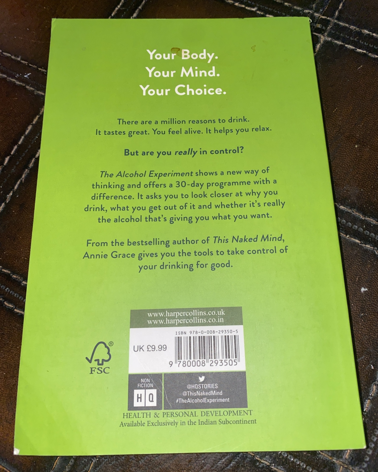 The Alcohol Experiment: 30 Days to Take Control, Cut Down or … by Grace, Annie
