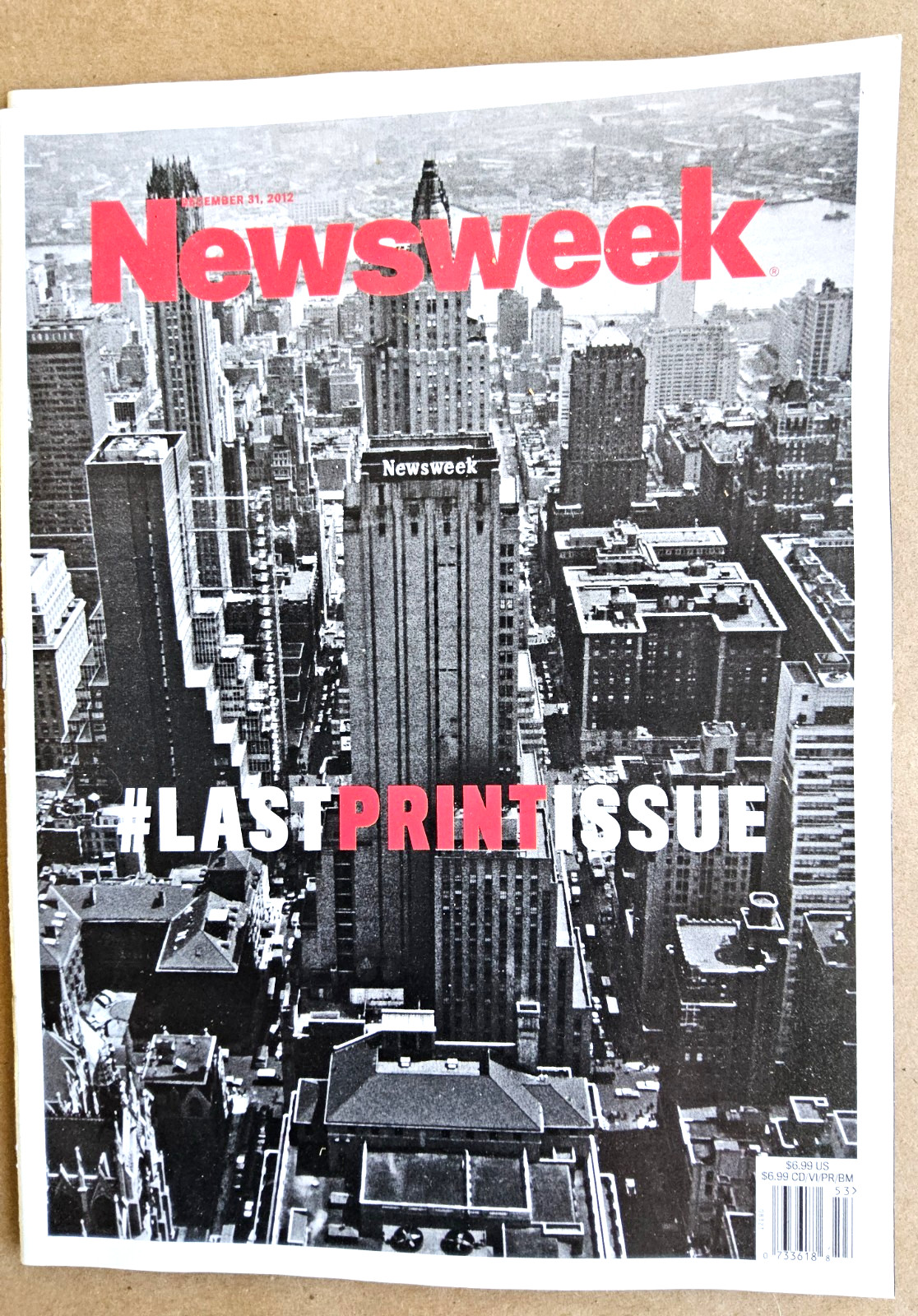 Newsweek magazine #LASTPRINTISSUE December 31, 2012 Unread