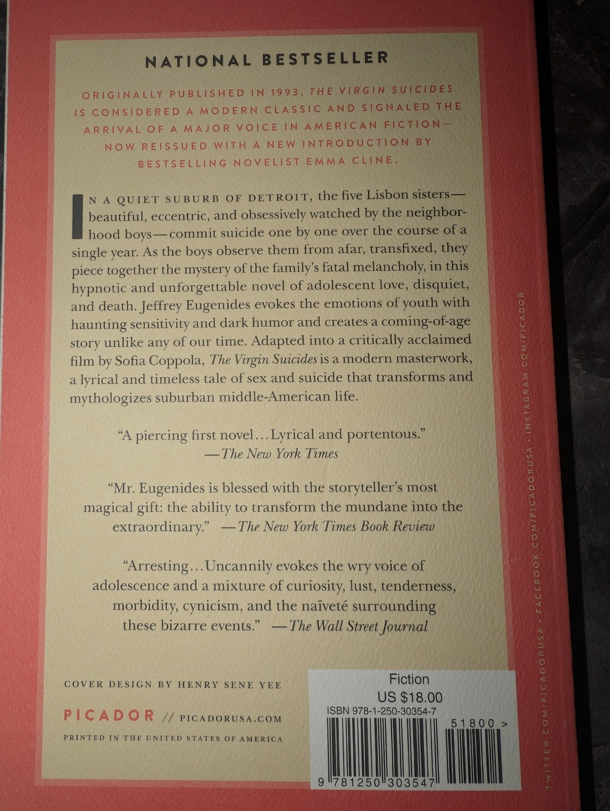 The Virgin Suicides: New Emma Cline Introduction 25th Anniversary, *Like New*