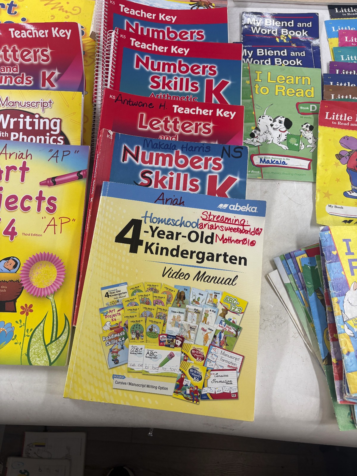 Abeka Homeschool Curriculum Grade Kindergarten Medium / Heavy Use See Pics Notes