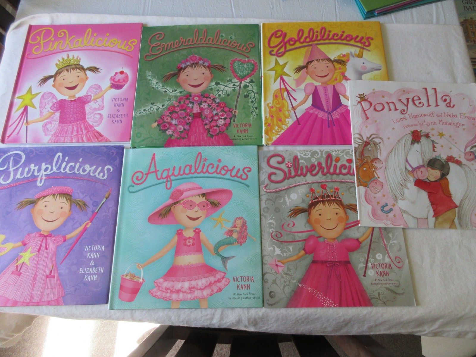 Pinkalicious 7 HB PB Books Purplicious GOLD/AQUA/SILVER/EMERALDILICIOUS