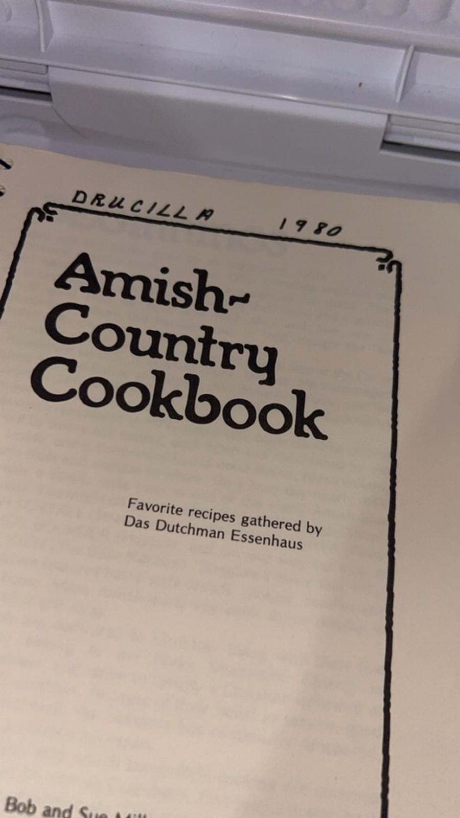 Unbranded Amish Country Cookbook One Size Beige Blue