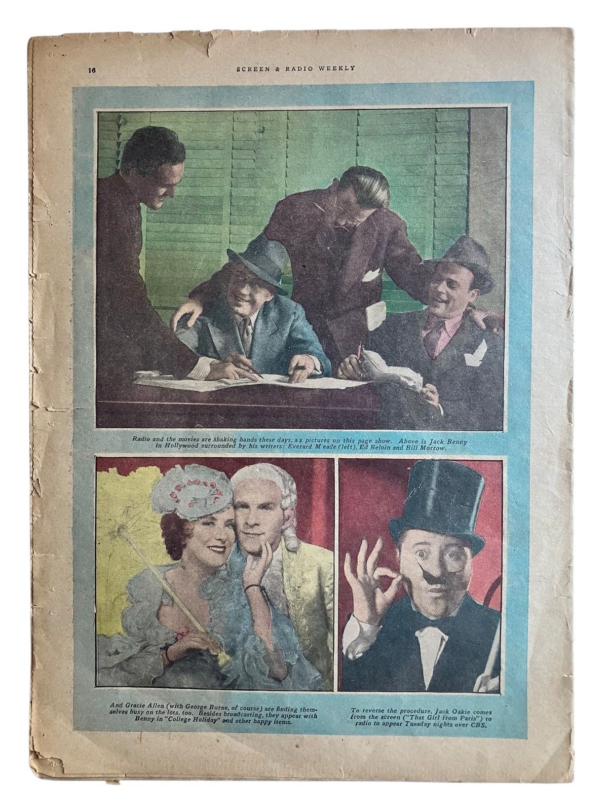 Screen & Radio Weekly Detroit Free Press Jan 10 1937 Nelson Eddy 1930s Hollywood