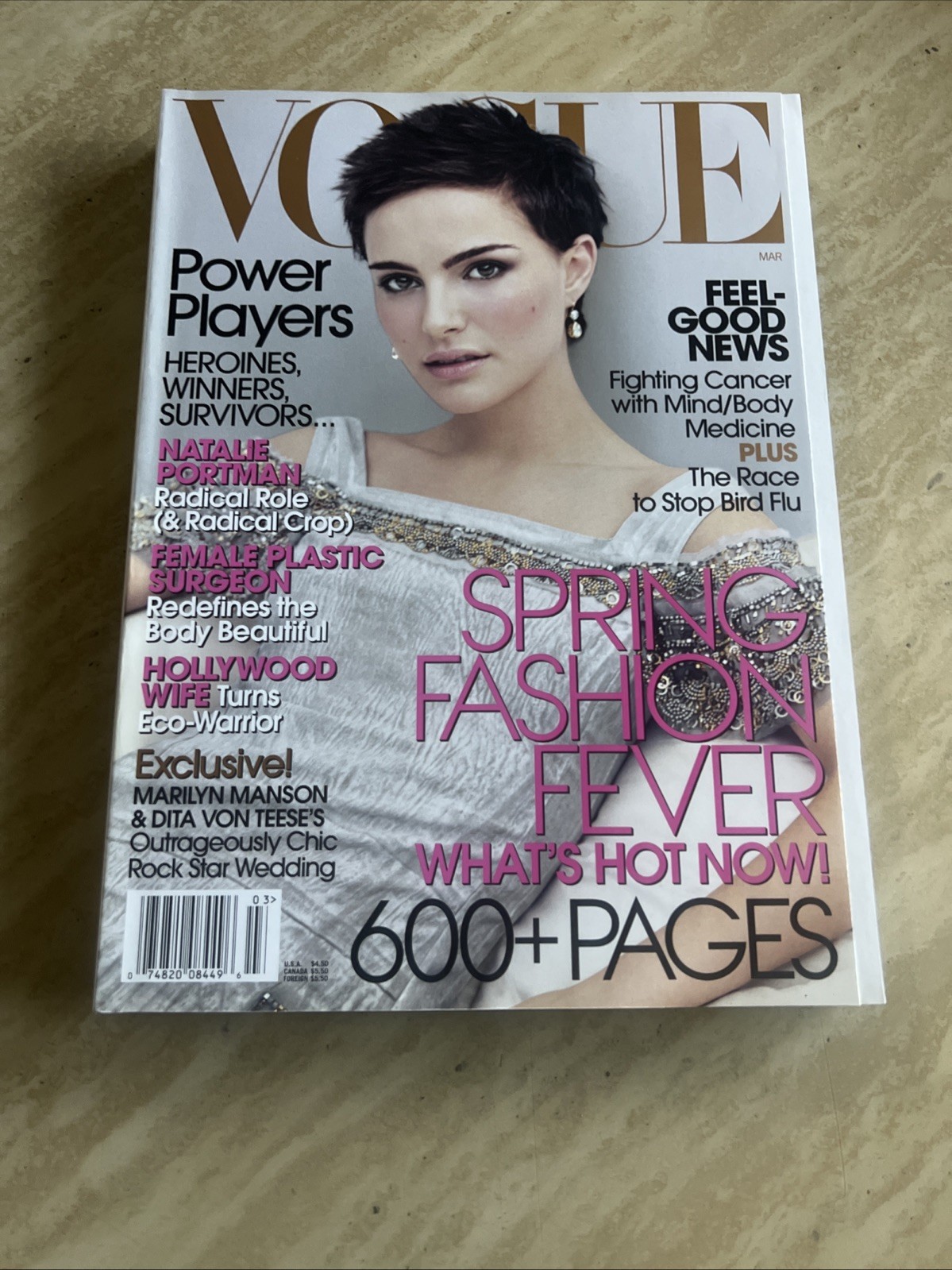 Vogue March 2006 Issue Spring Fashion Fever Illustrated 600+ Pages Gucci Back