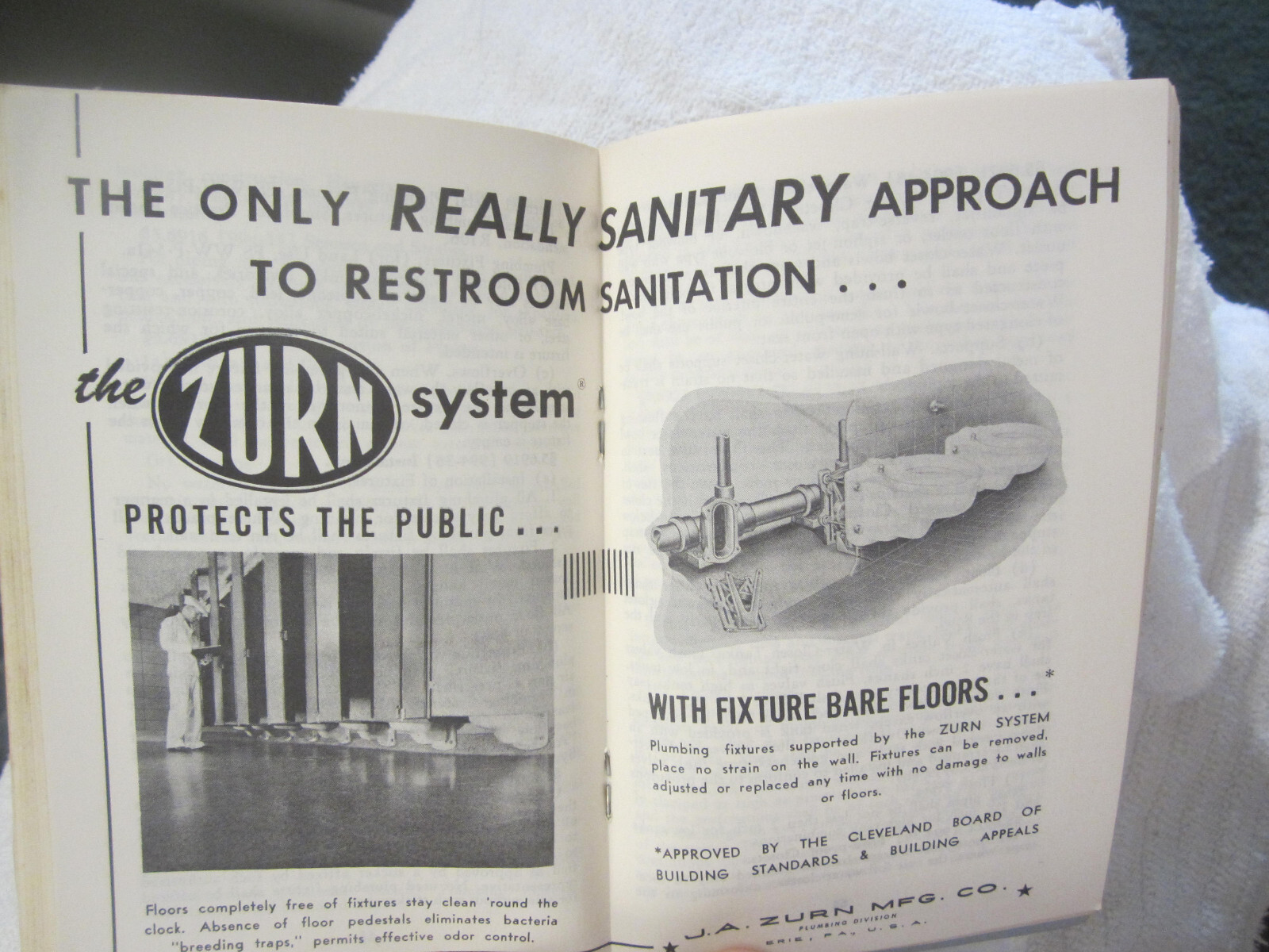 1955 Cleveland Ohio Plumbing Code Edition Book VTg gas piping requirements