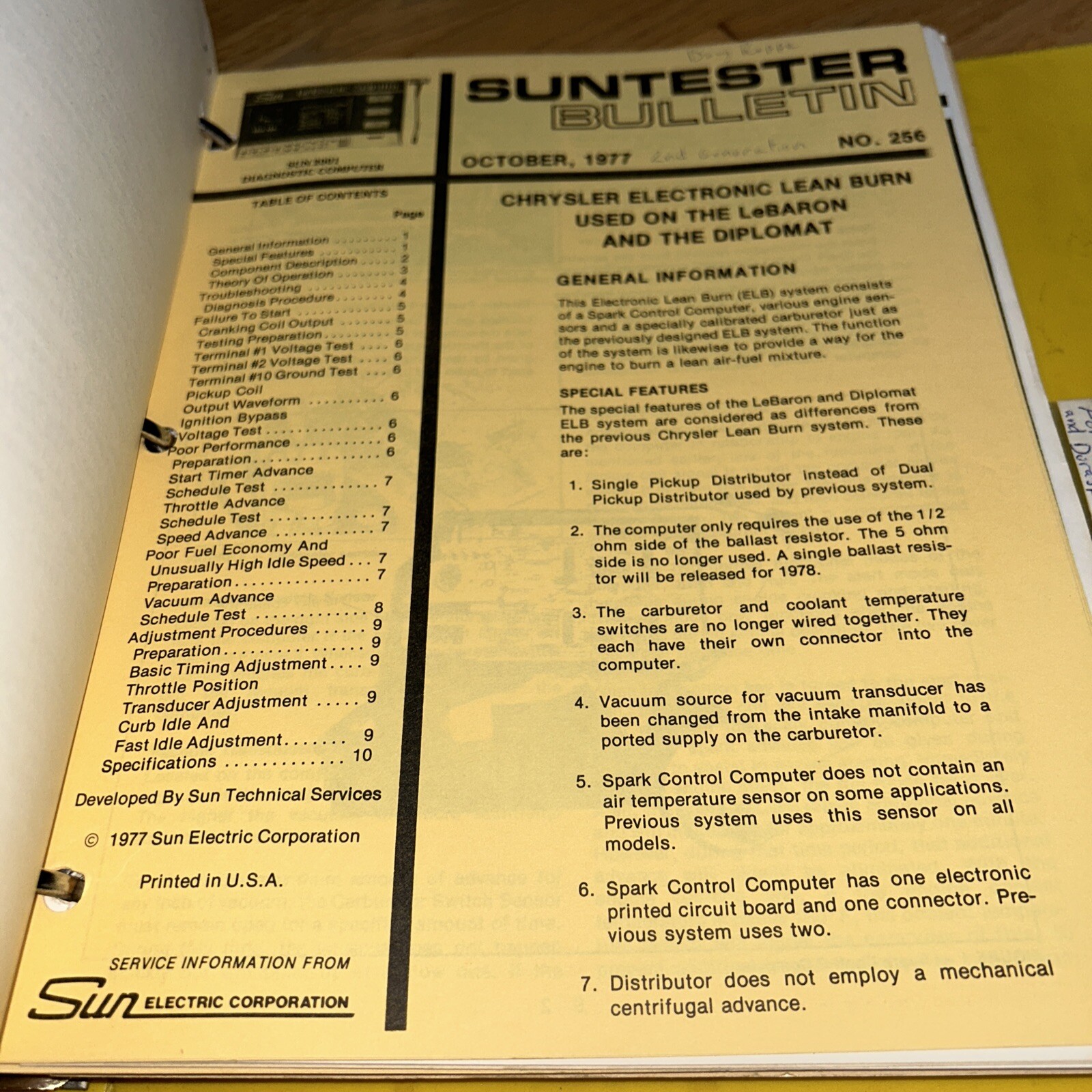 1980 LANE TECH, AUTO SHOP Massive Project Book (7 lbs) CLASS NOTES / BROCHURES