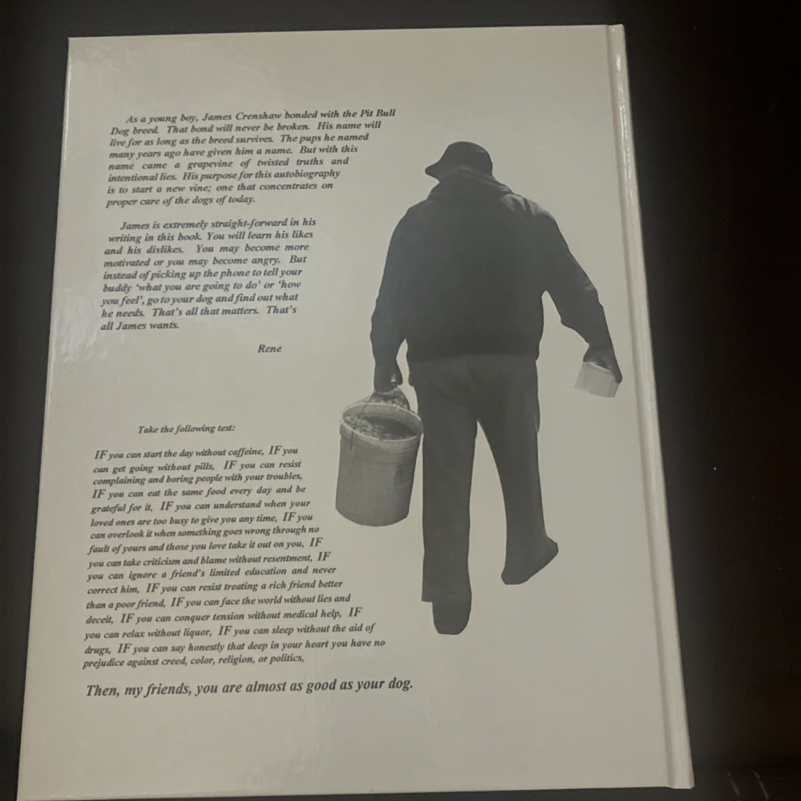 My Life and Times with the AMERICAN PIT BULL TERRIER Book James Crenshaw