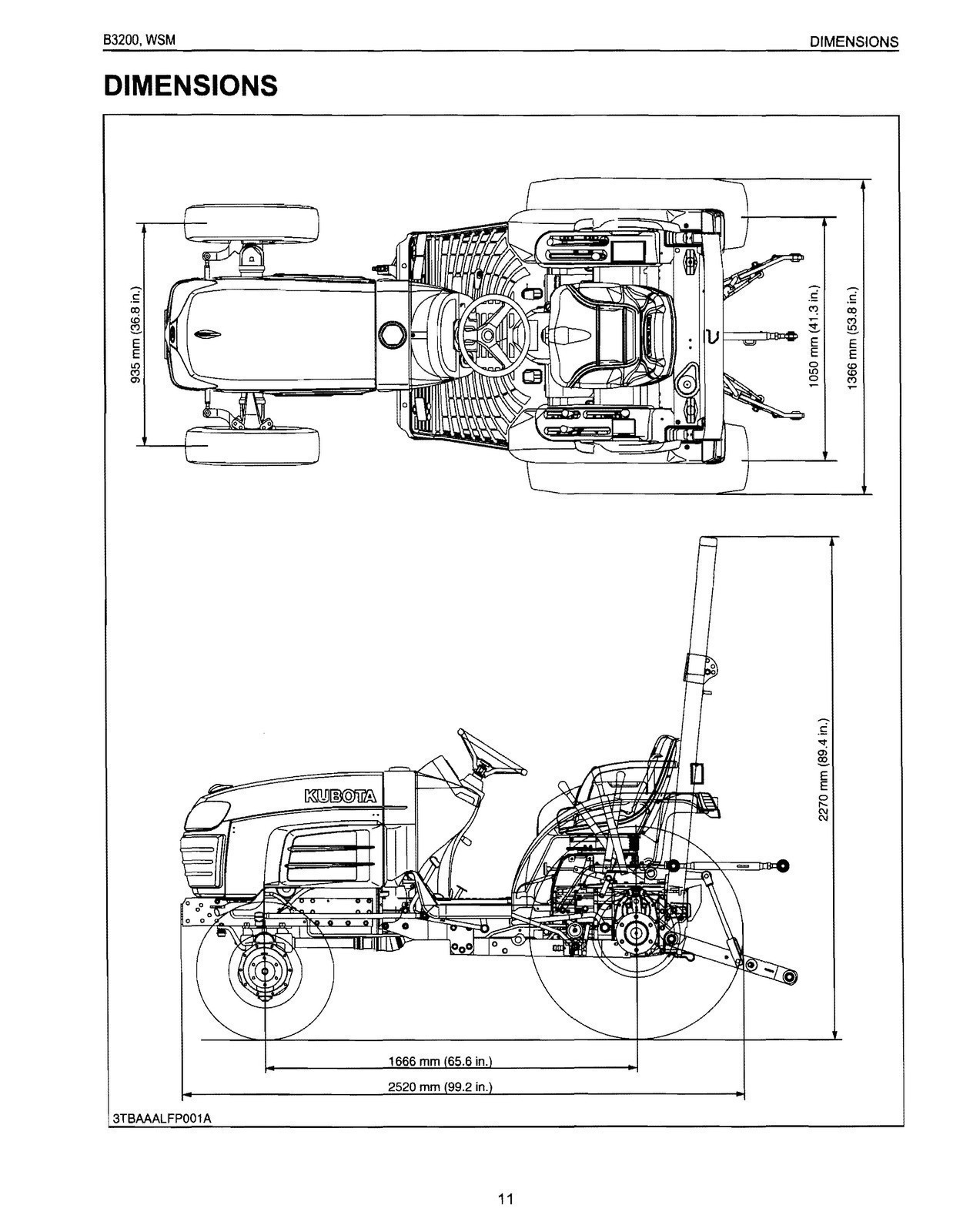 KUBOTA B3200 BUNDLE – OPERATORS & WORKSHOP MANUAL PAIR – SPIRAL BOUND – COVERING