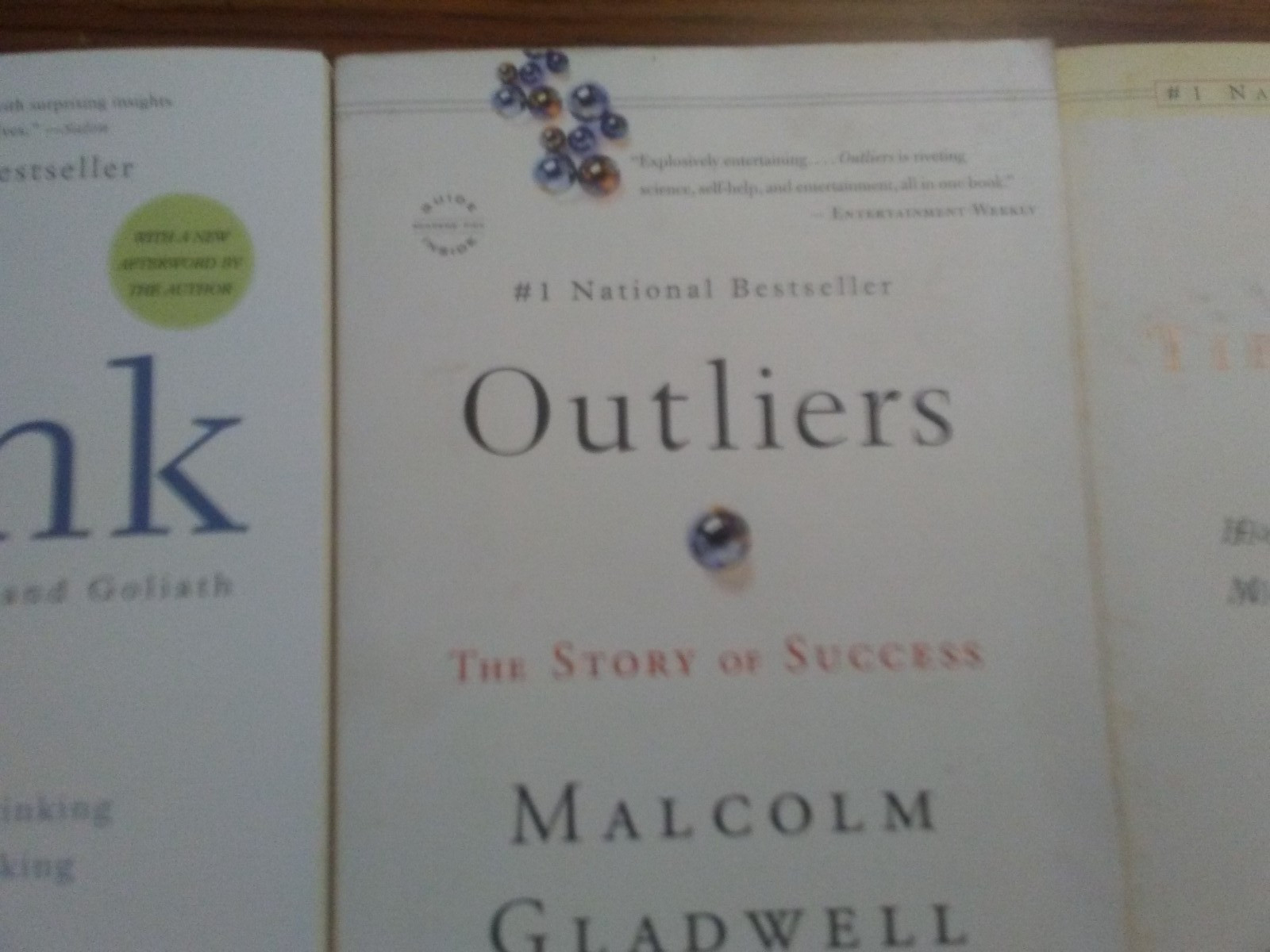 Malcolm Gladwell lot of books -Outliers, Blink, and The Tipping Point