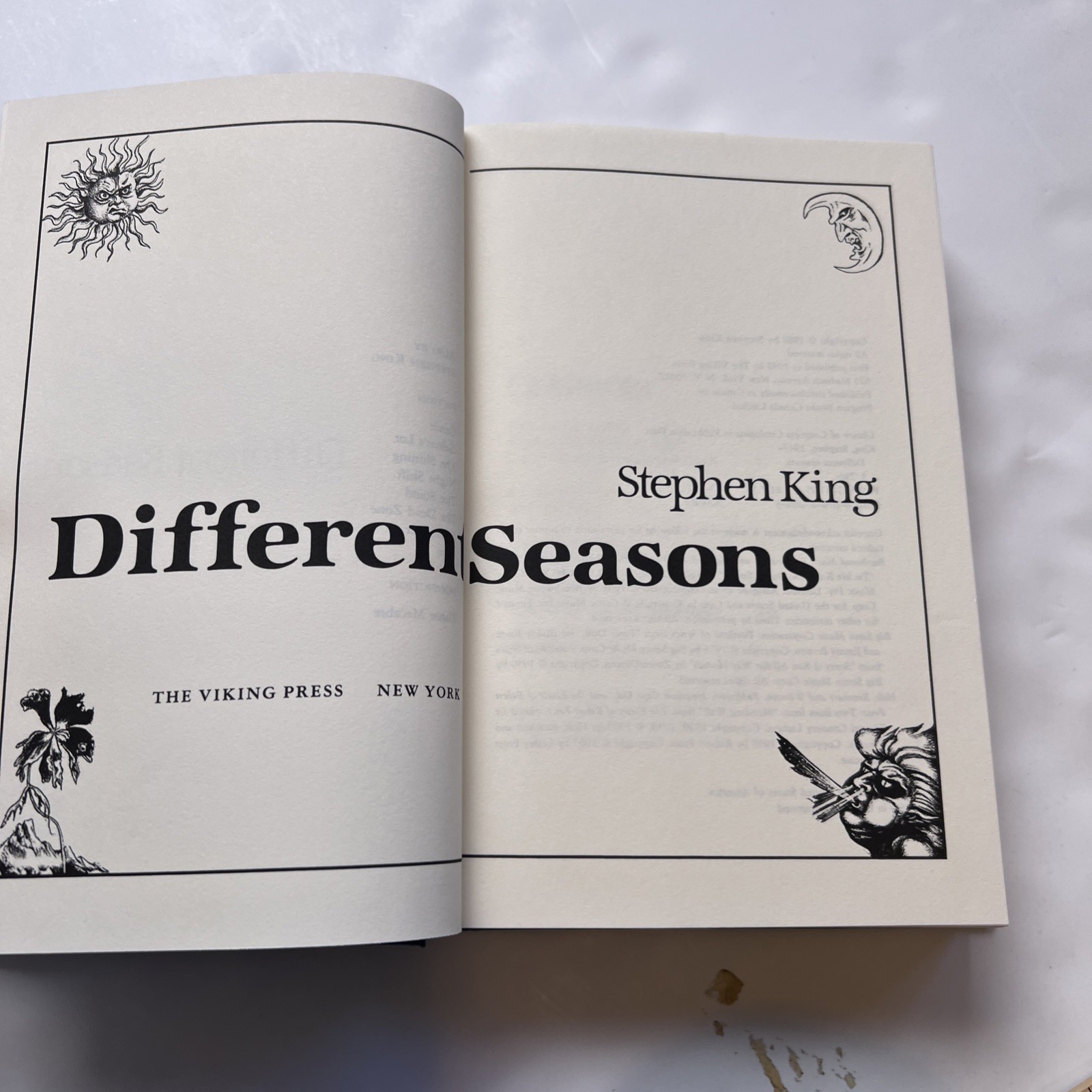 Different Seasons by King, Stephen Hardcover Book 1982 Viking – 1st Edition