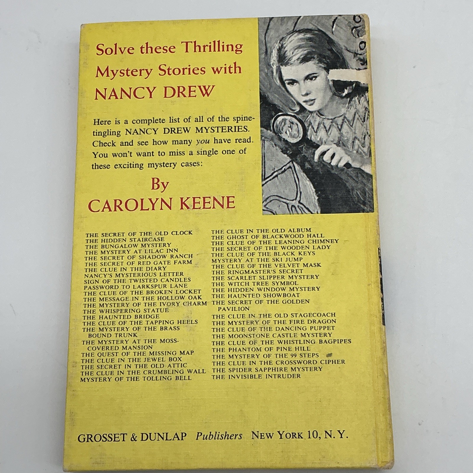 Nancy Drew Mystery Stories Lot of 4 by Carolyn Keene Vintage HC #32, 39, 42, 43