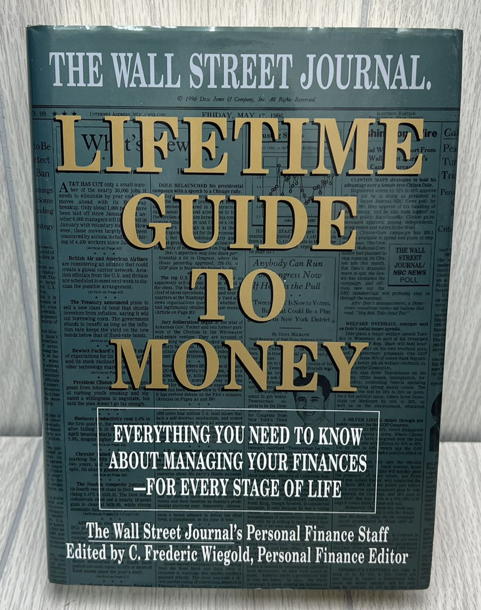 Lifetime Guide To Money First Edition Hardcover 1997 Wall Street Journal