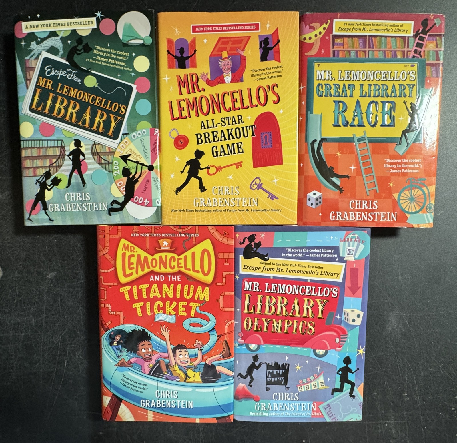 Complete Series Set MR. LEMONCELLO 1-5 Chris Grabenstein Lot 5