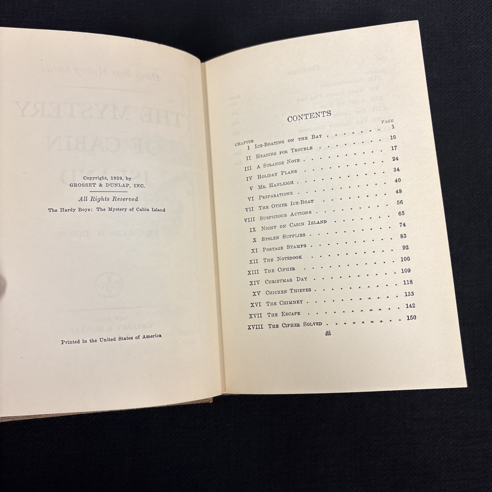 The Hardy Boys the Mystery of Cabin Island Hardcover Dust Jacket 214 Pages 1961