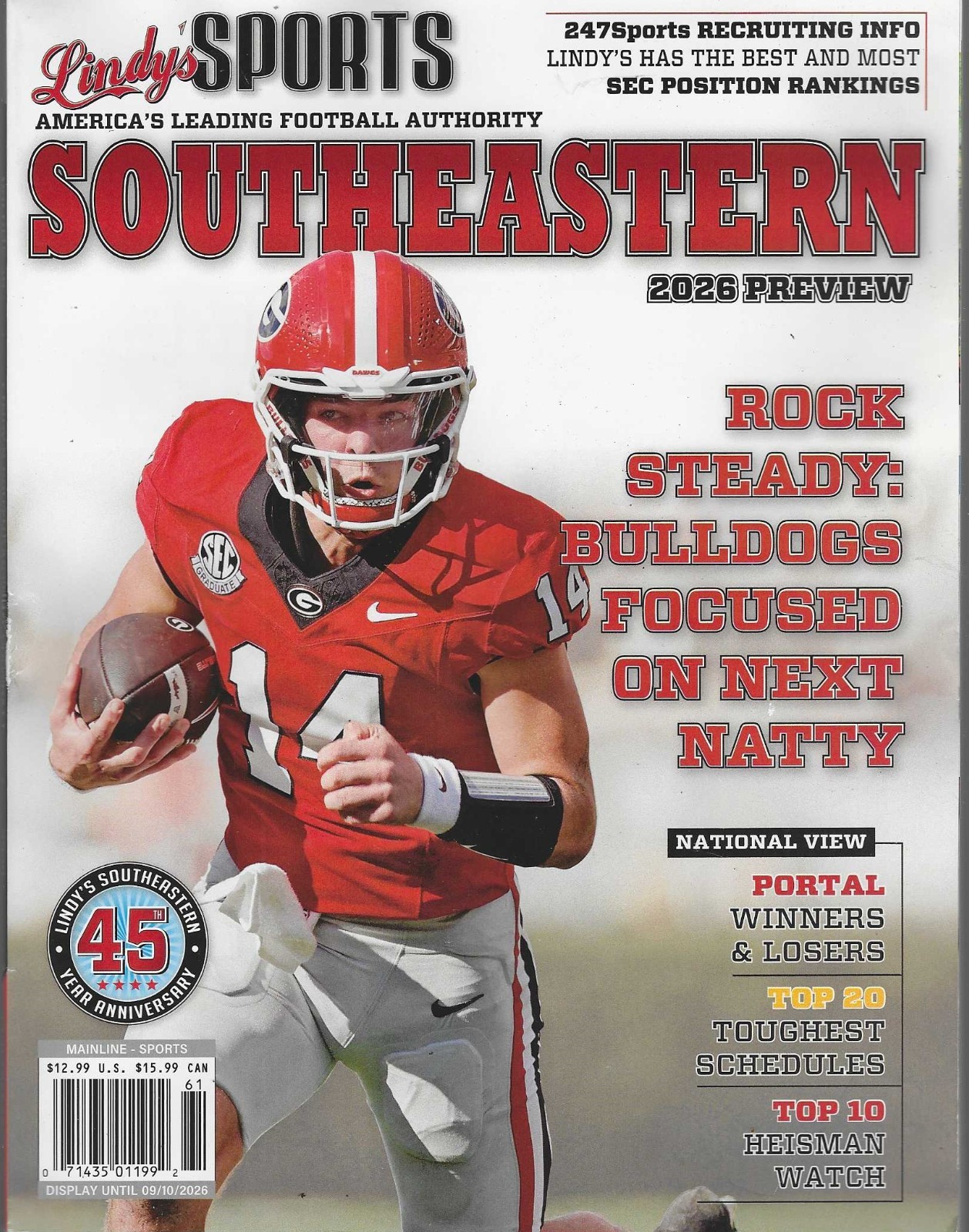 Lindy’s Sport’s Southeastern College Football 2026 Preview, UGA Cover