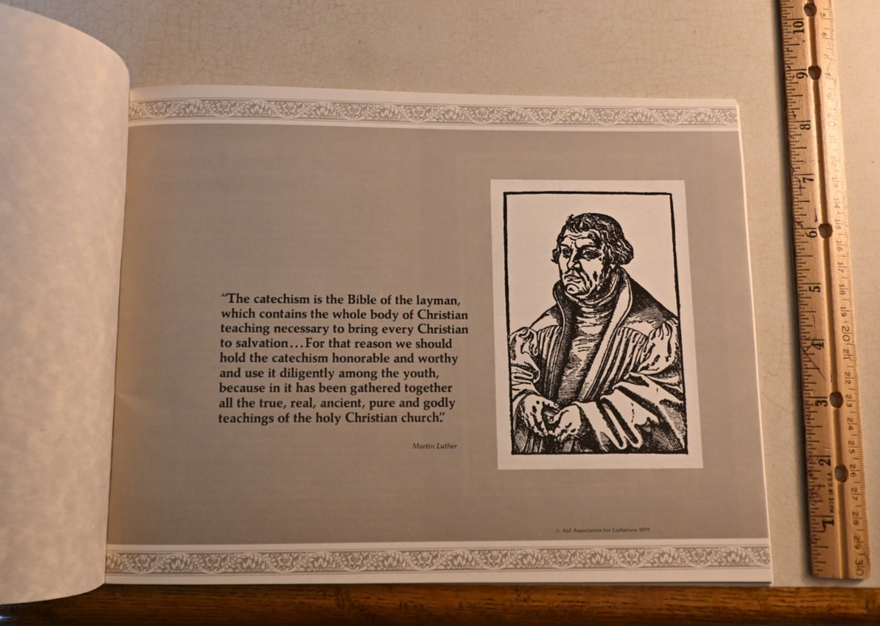 Martin Luther Small Catechism 450th Anniversary Illustrated Aid Association 1979
