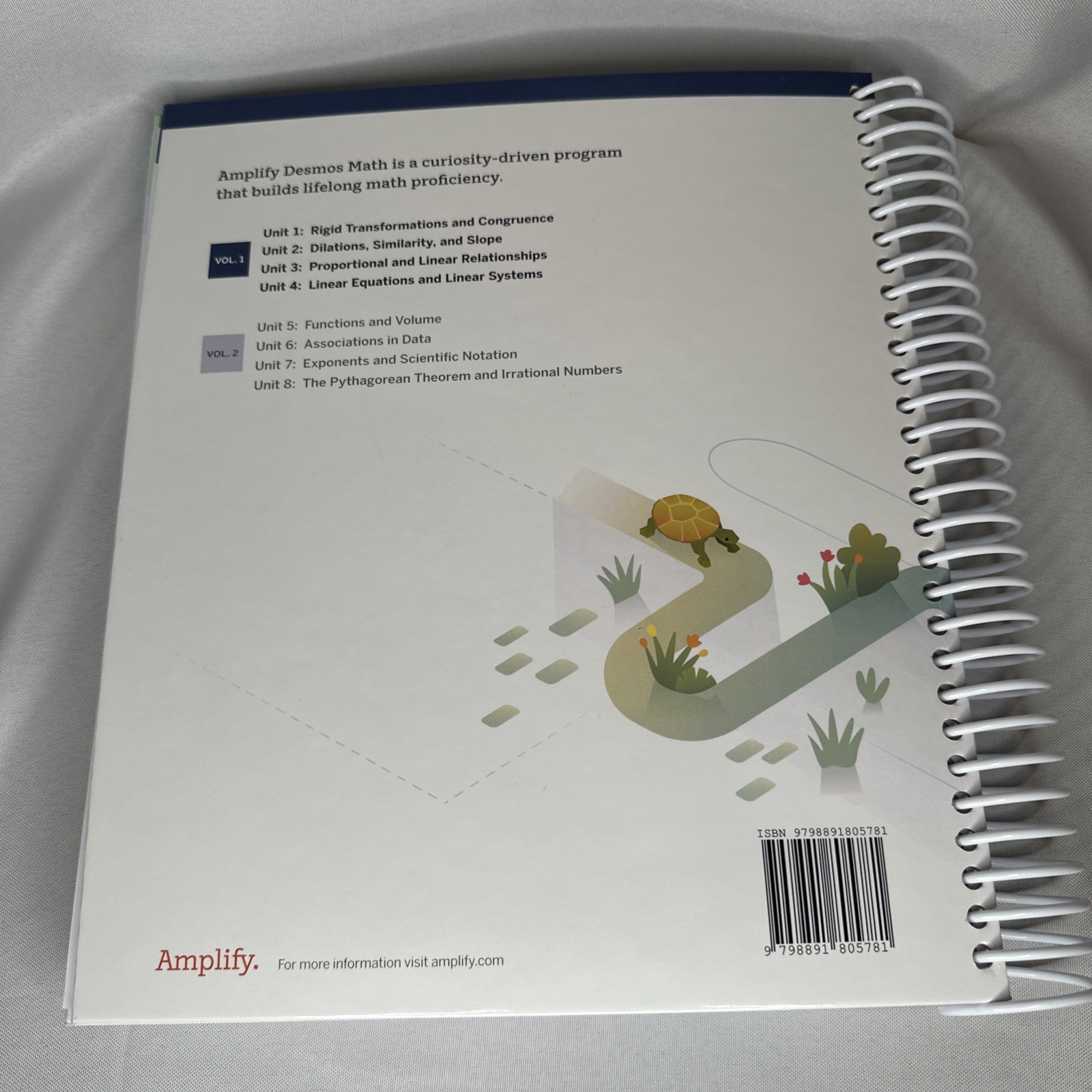 Teacher Edition of the Amplify Desmos Math curriculum for Grade 8 Volume 1
