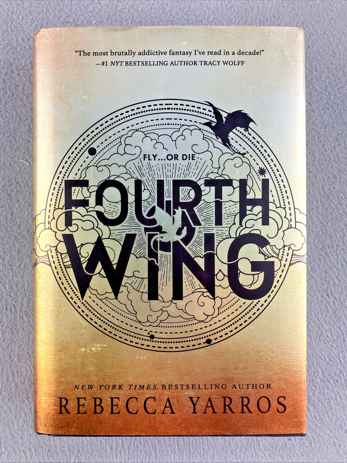 Fourth Wing by Rebecca Yarros Hardcover Fantasy Novel Dragons VERY GOOD