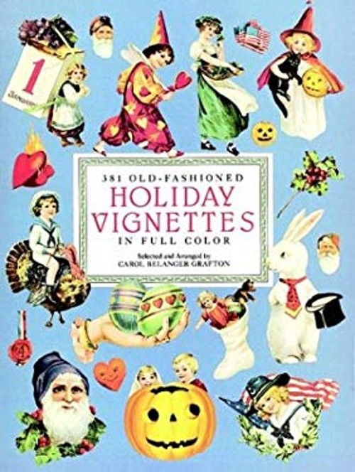 381 Old-Fashioned Holiday Vignettes in Full Color Paperback