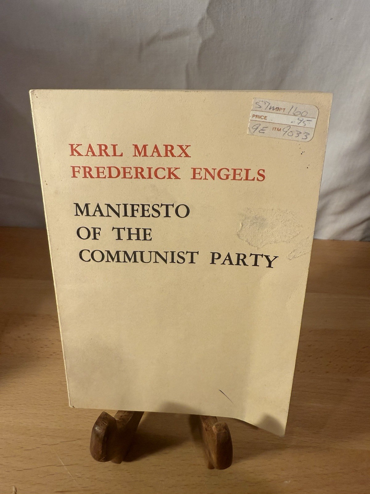 MANIFESTO OF THE COMMUNIST PARTY, by Karl Marx & Frederick Engels Pre Owned