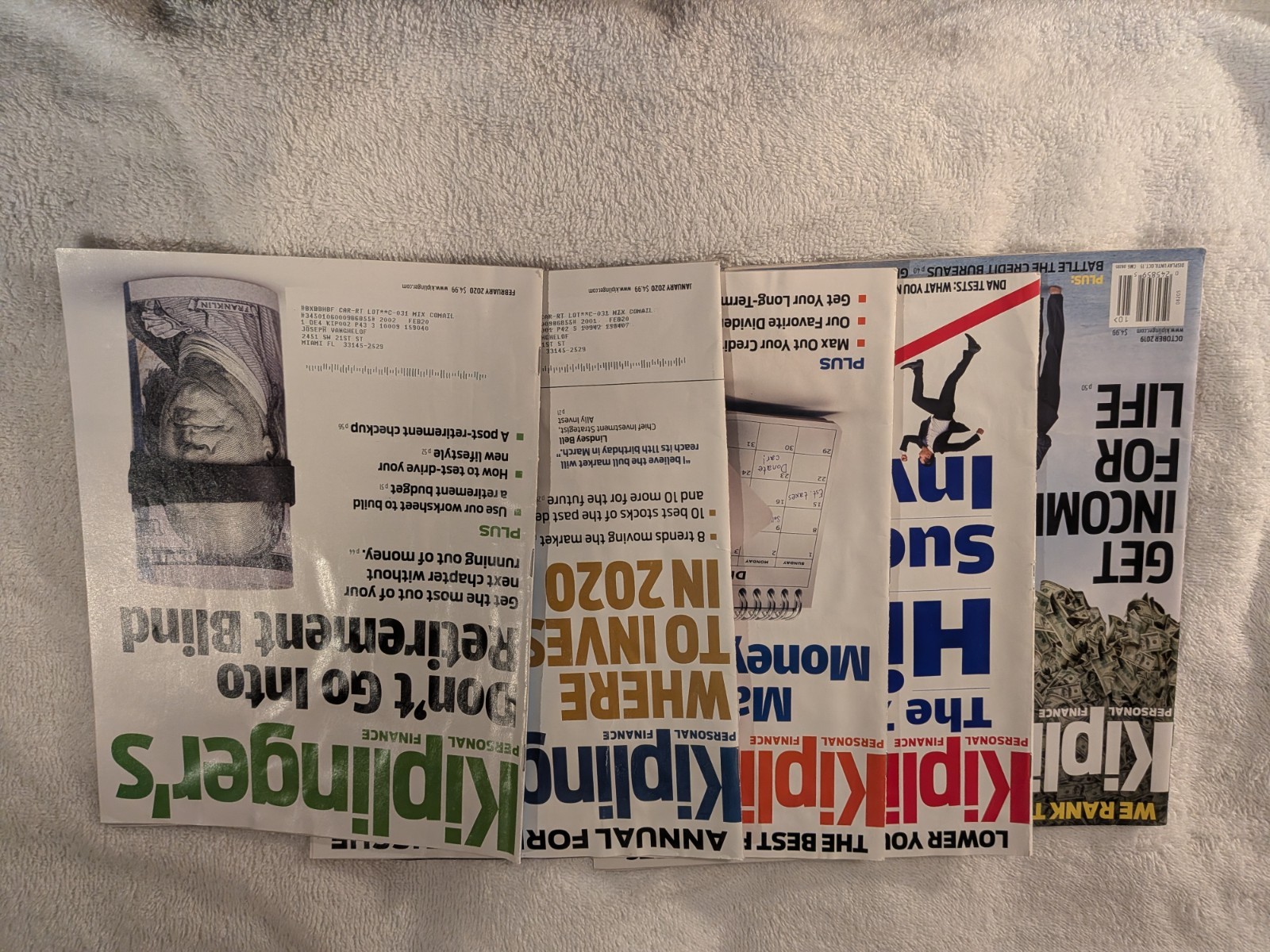 Lot Of 5 Kiplinger Personal Finance Magazines Oct 2019-to- Feb 2020