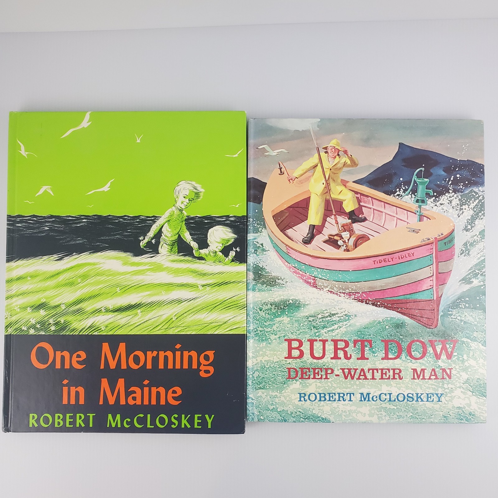 Burt Dow Deep Water Man & One Morning in Maine by Robert McCloskey Hardcover