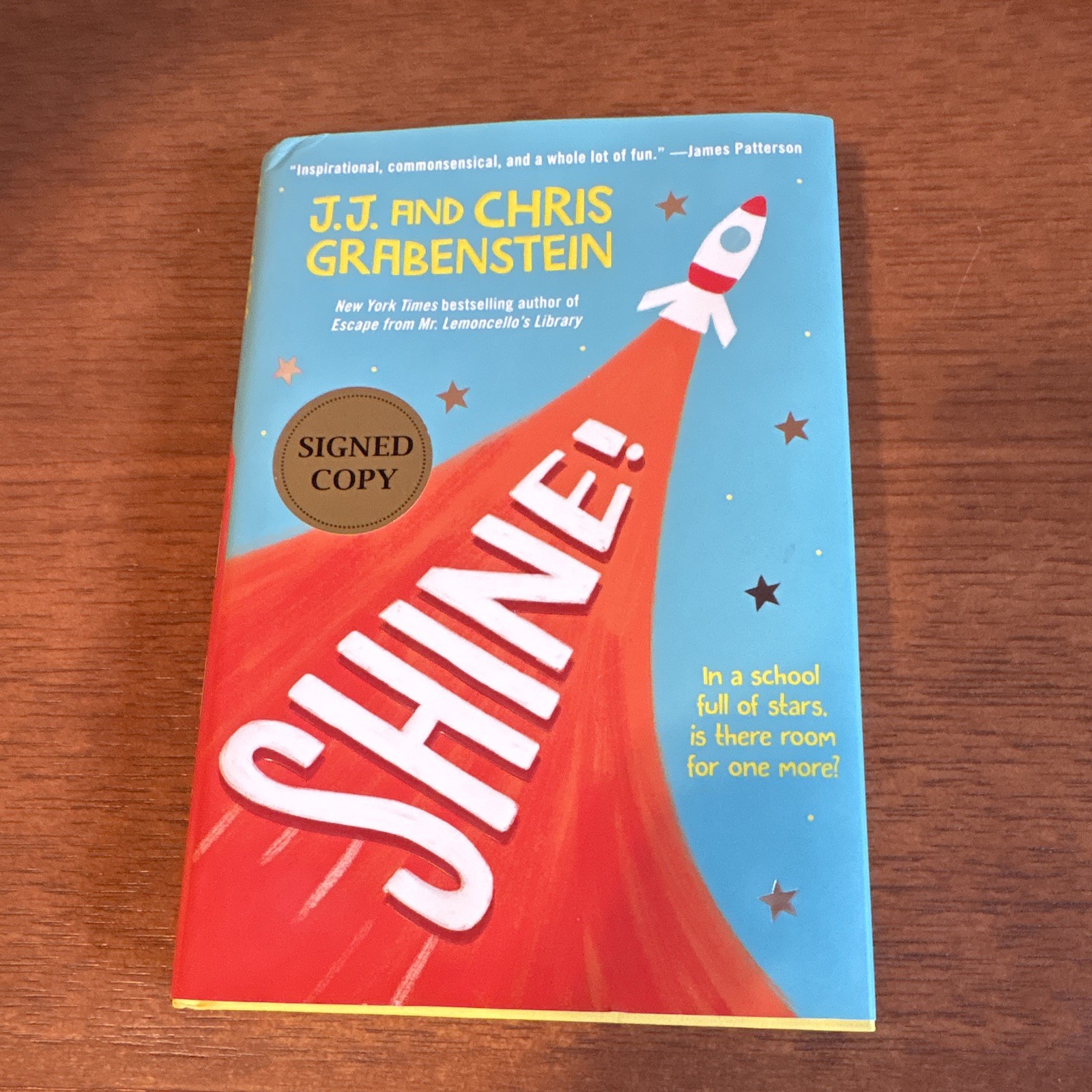 Shine! Signed Hardcover Novel by J.J. & Chris Grabenstein Ages 9-12 Random House