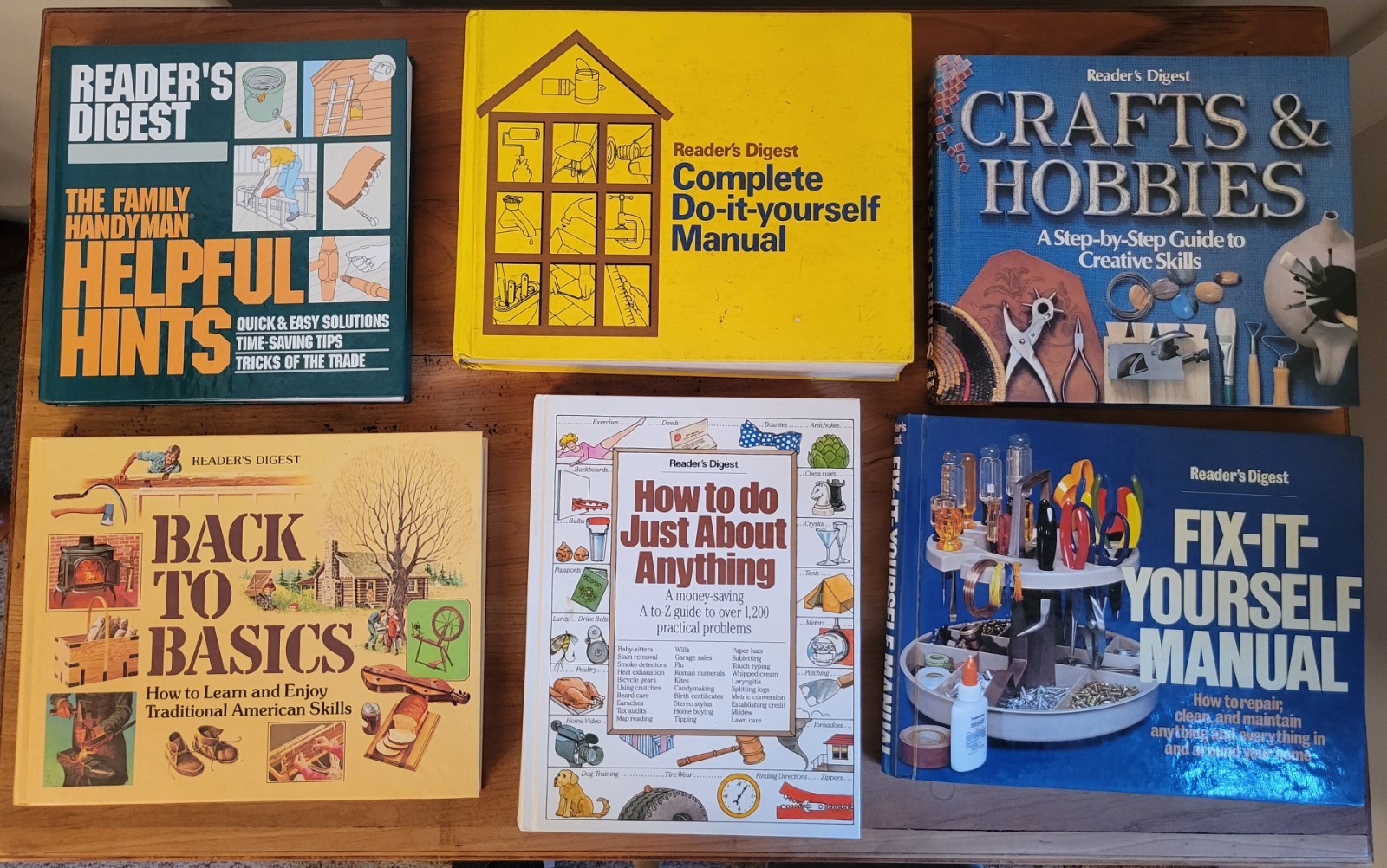 Lot 6 READERS DIGEST Books – Fix- Step By Step – DYI – Do It Yourself Help Books