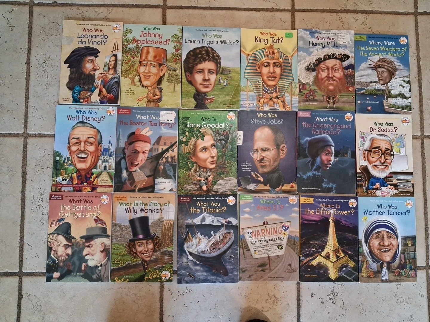 Lot of 18 Who What Where Was Books BIOGRAPHY Illustrated History Series