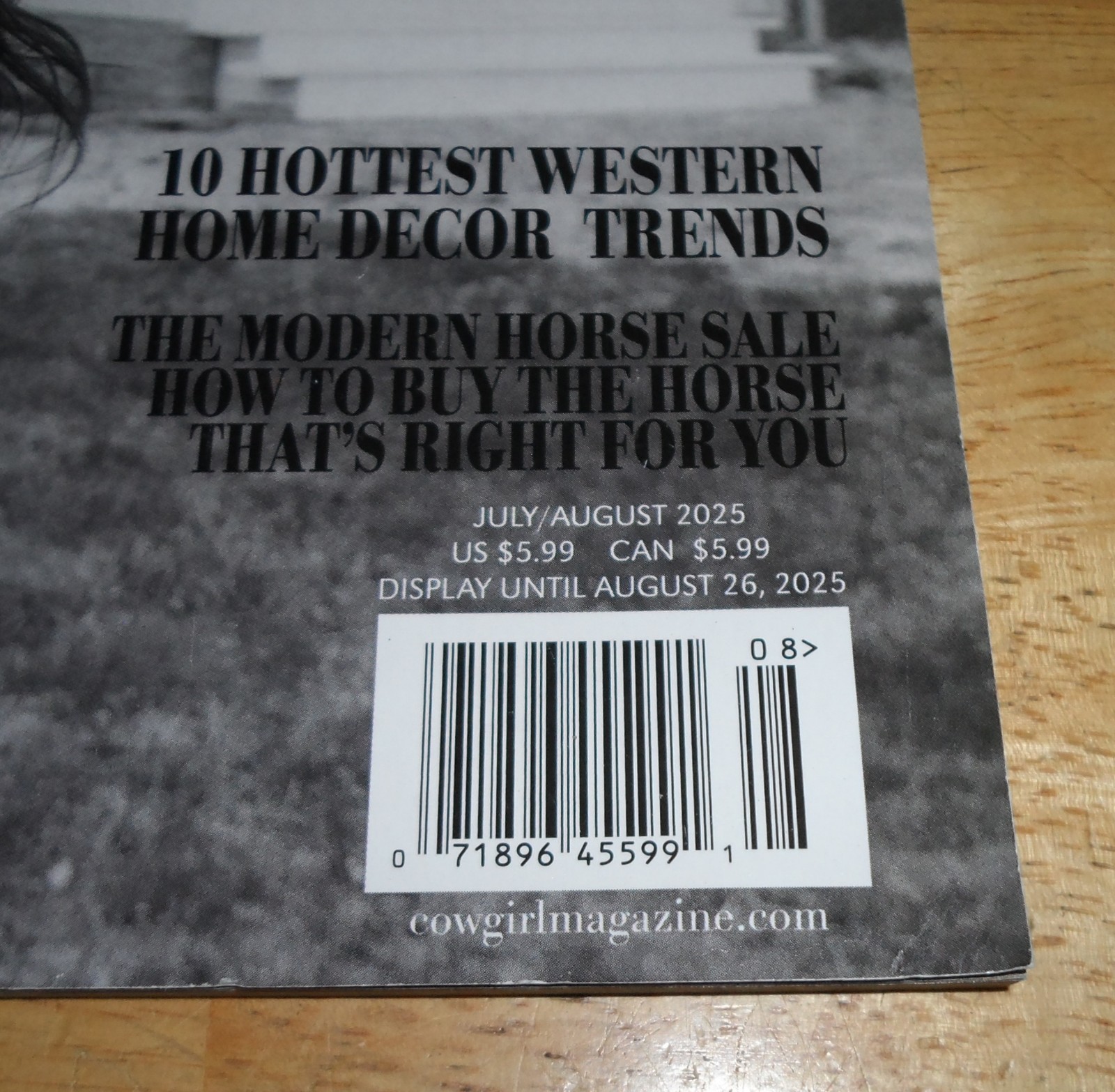 Cowgirl Magazine July August 2025 *NEW* Danielle Vasinova