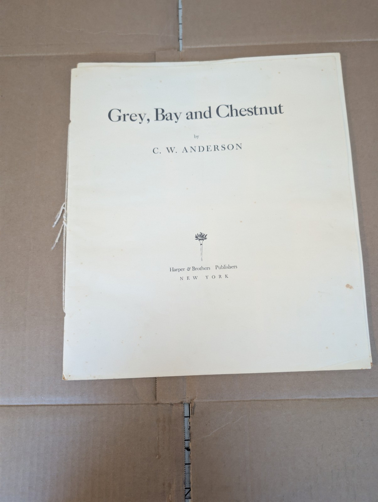 C.W. Anderson Grey Bay and Chestnut Horse Print Portfolio 1955 Harper 9 of 10