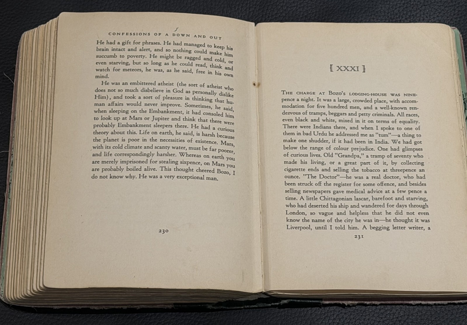Down and Out in Paris and London ~ GEORGE ORWELL ~ First Edition 1933 1st exlib