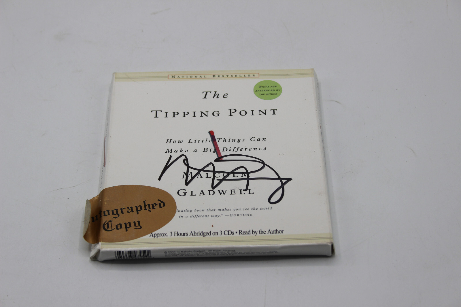 SIGNED 3 Cds Audio Book The Tipping Point by Malcolm Gladwell SIGNED