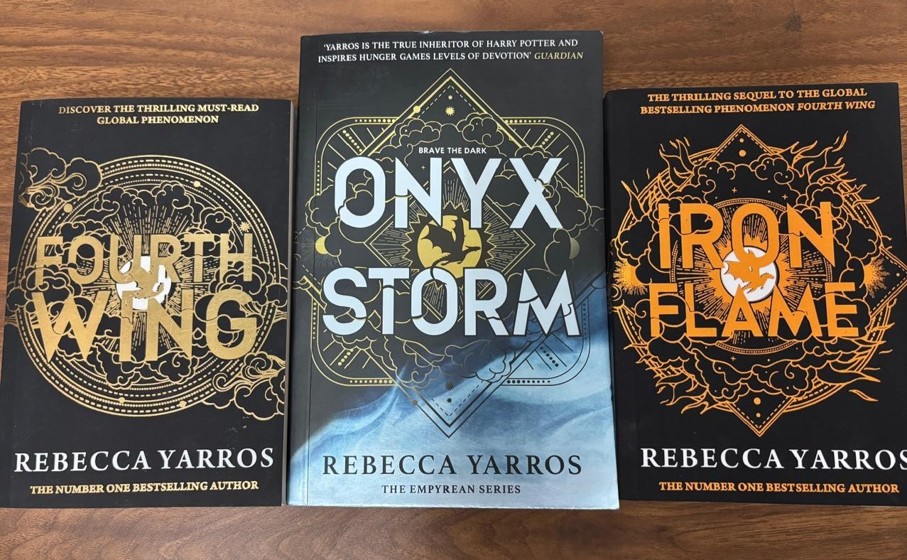 Onyx Storm + Iron Flame + Fourth wing by Rebecca Yarros Paperback & English