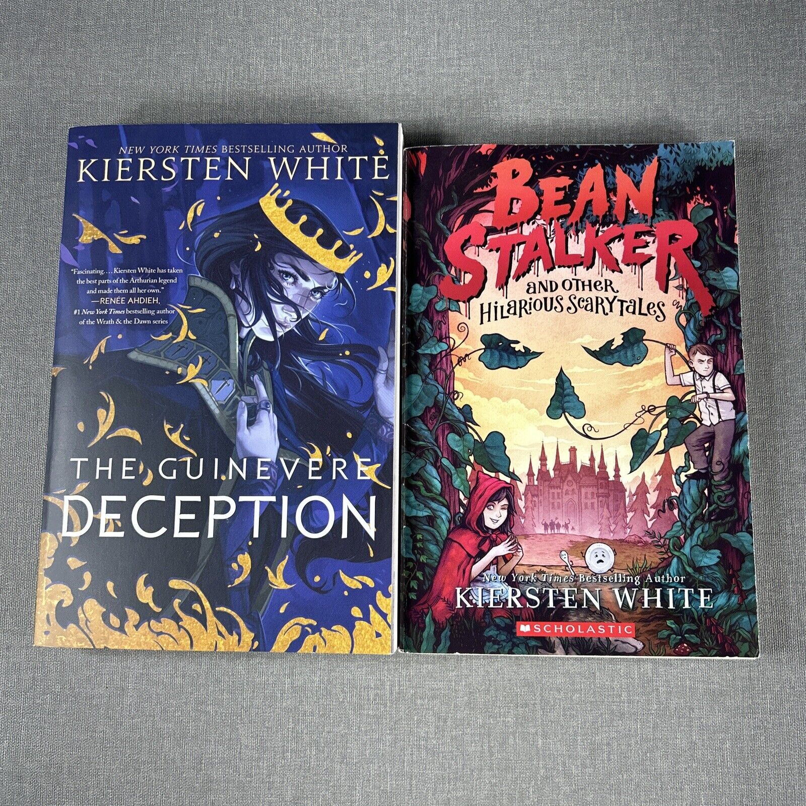 Kiersten White 2 Trade Paperback Book Lot Guinevere Deception & Bean Stalker