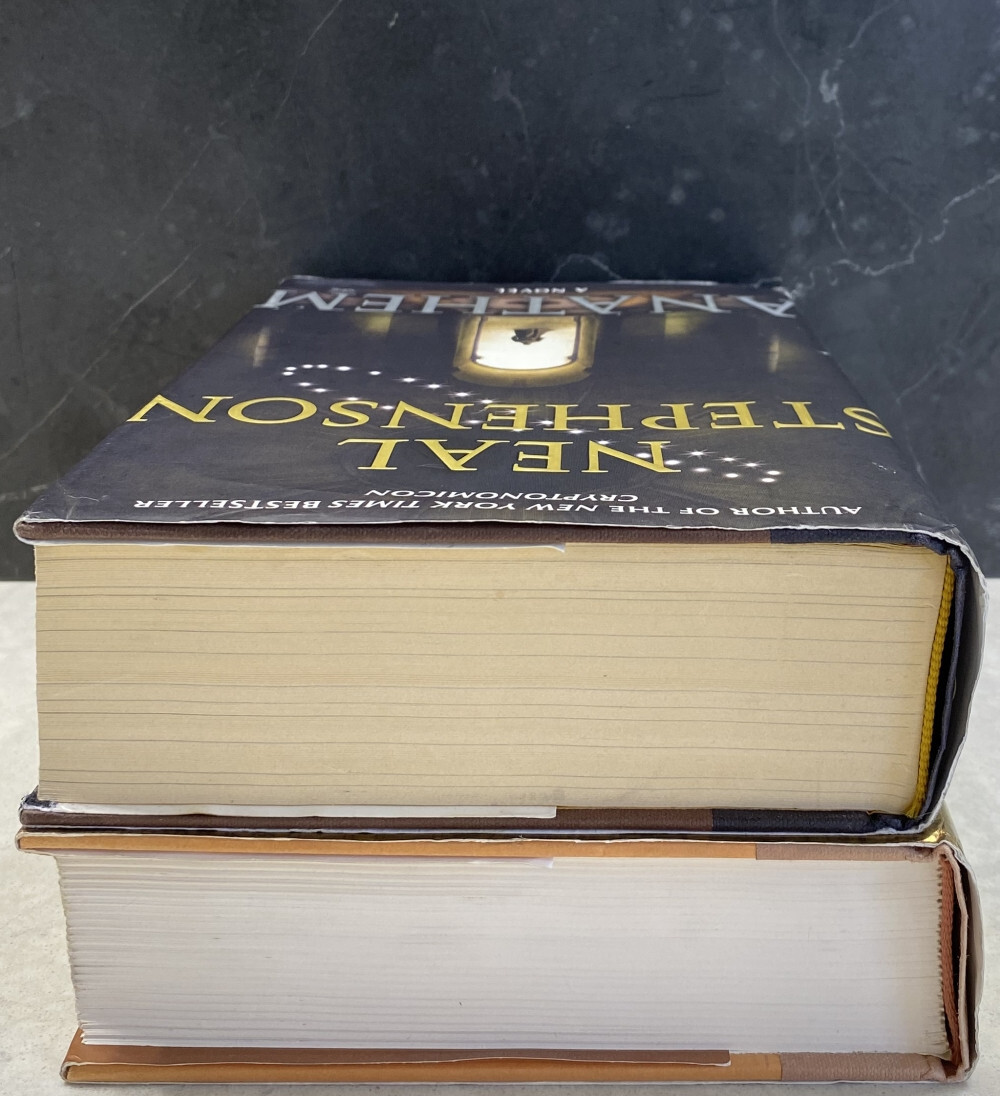 2 bk lot by Neal Stephenson: The Confusion, and Anathem (Hardcover 1st Editions)