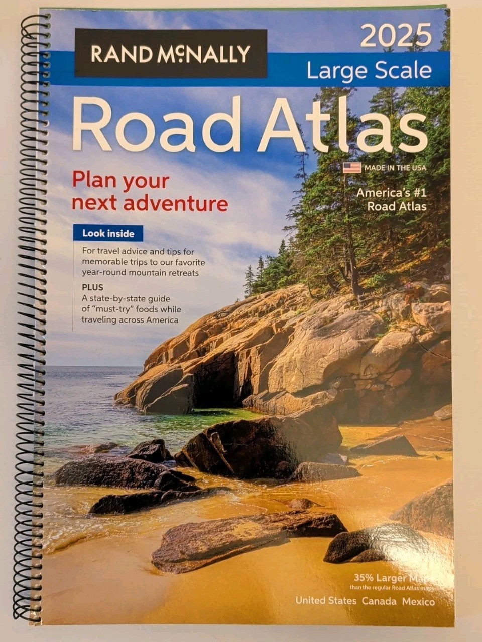 Rand McNally 2025 Large Scale Road Atlas USA Canada Mexico Maps Travel Book