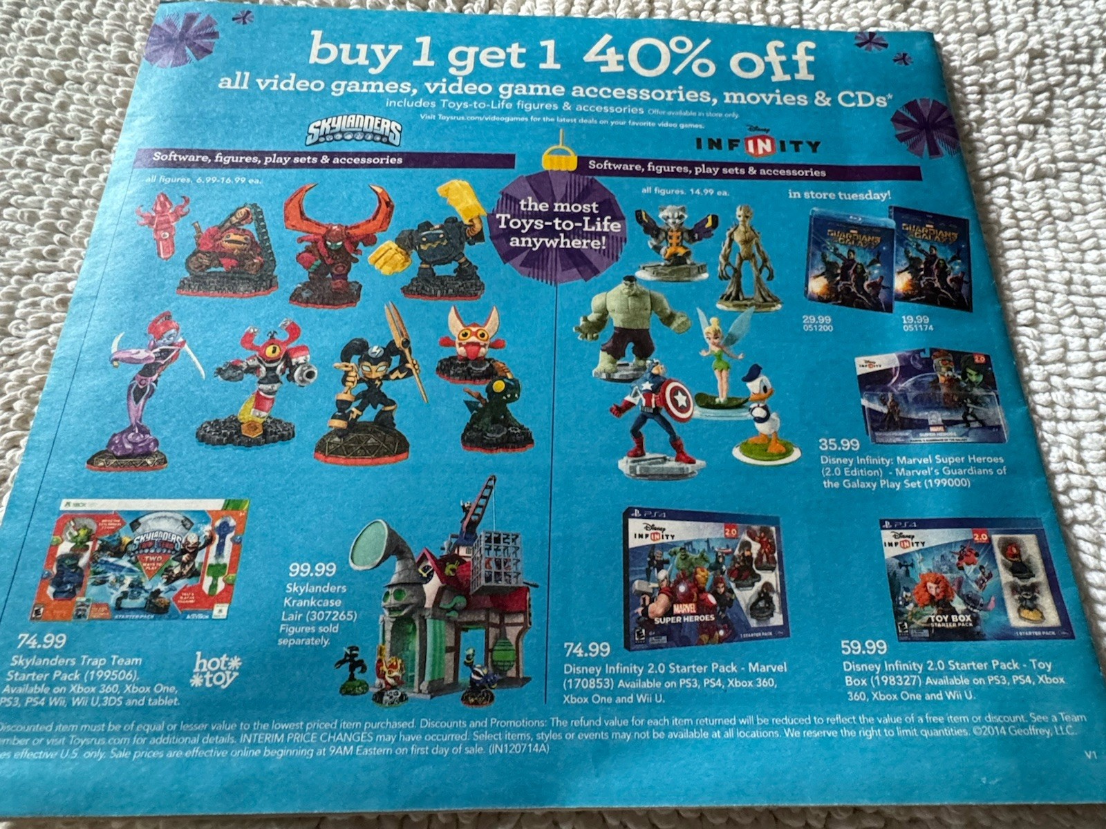 Toys R Us 2014 THE GREAT BIG CHRISTMAS SALE Wii Nintendo 3DS PS4 Xbox 1/360 EX