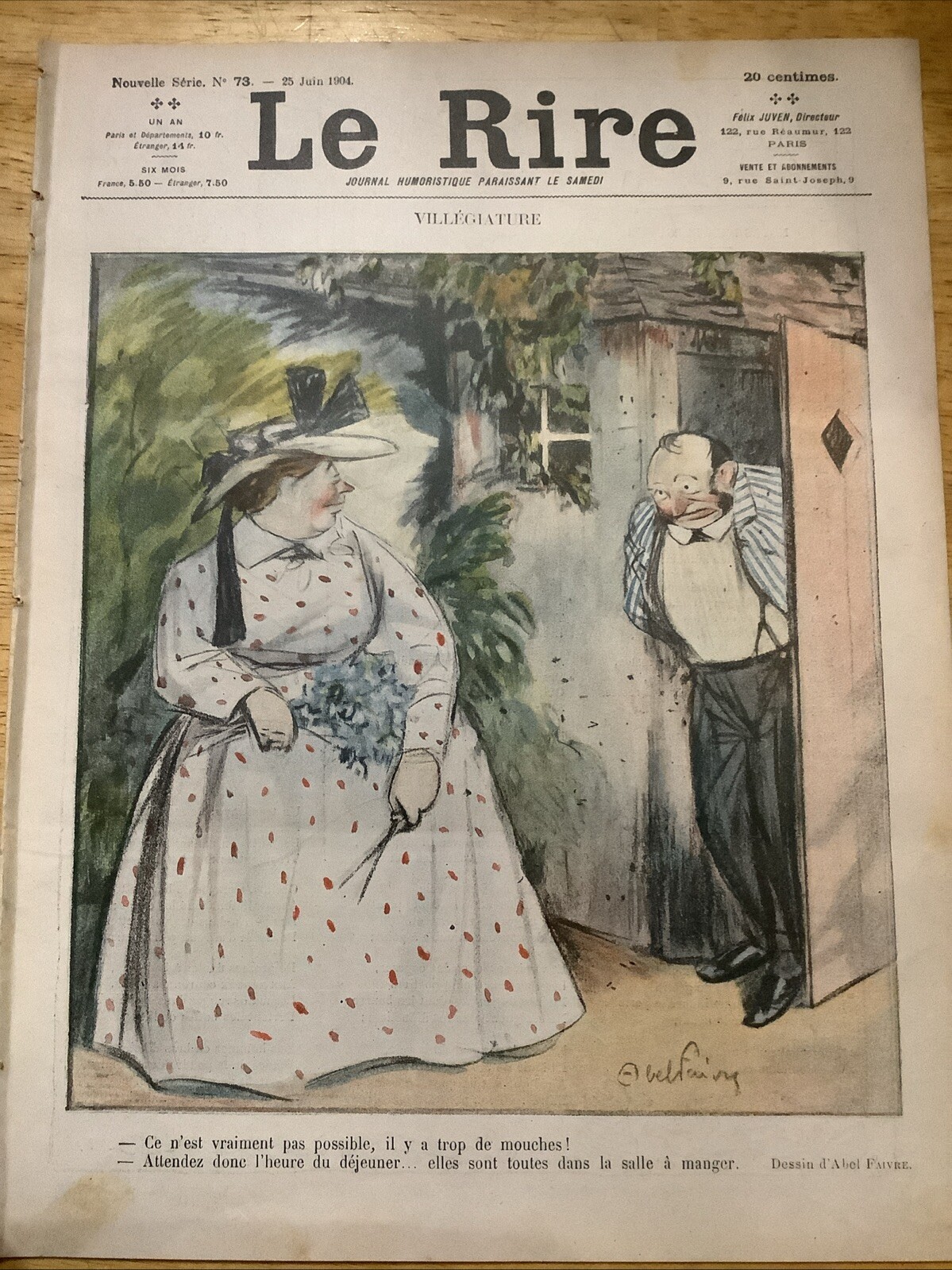 1904 LE RIRE SATIRICAL MAGAZINE WITH NOTED ARTISTS