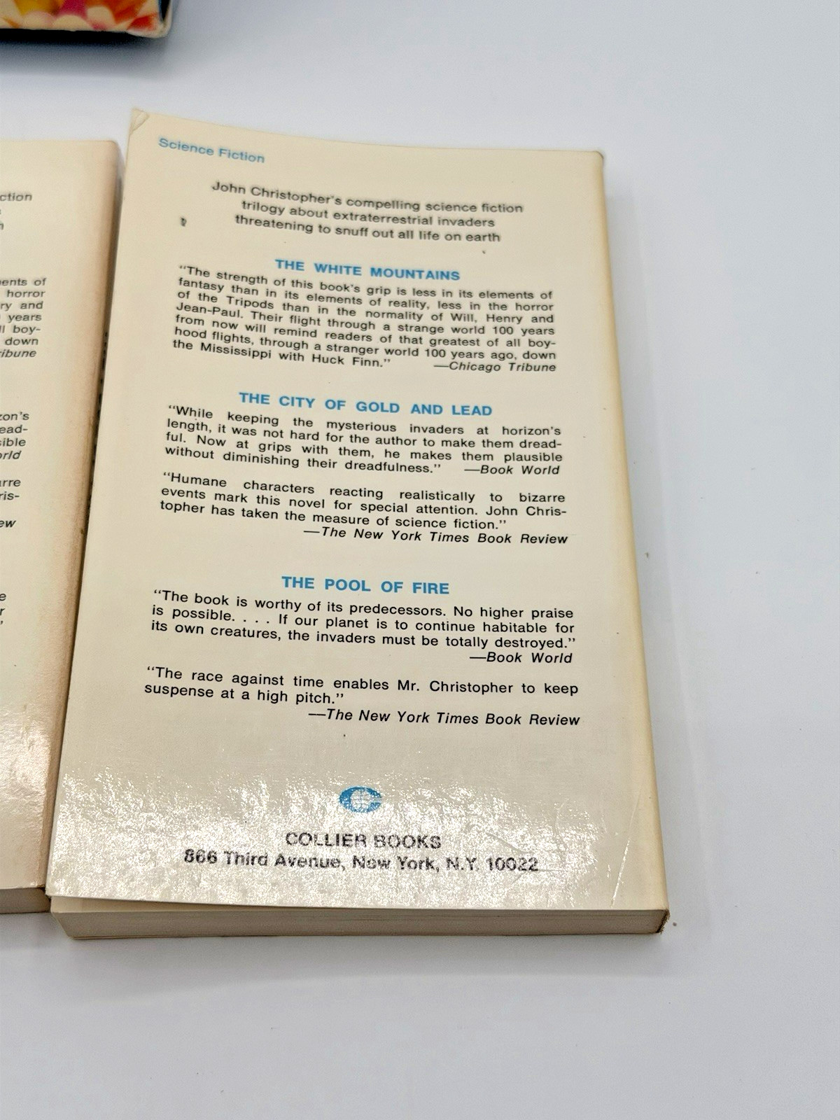 Science Fiction Trilogy One by John Christopher 3 Paperbacks (1974 4th Printing)