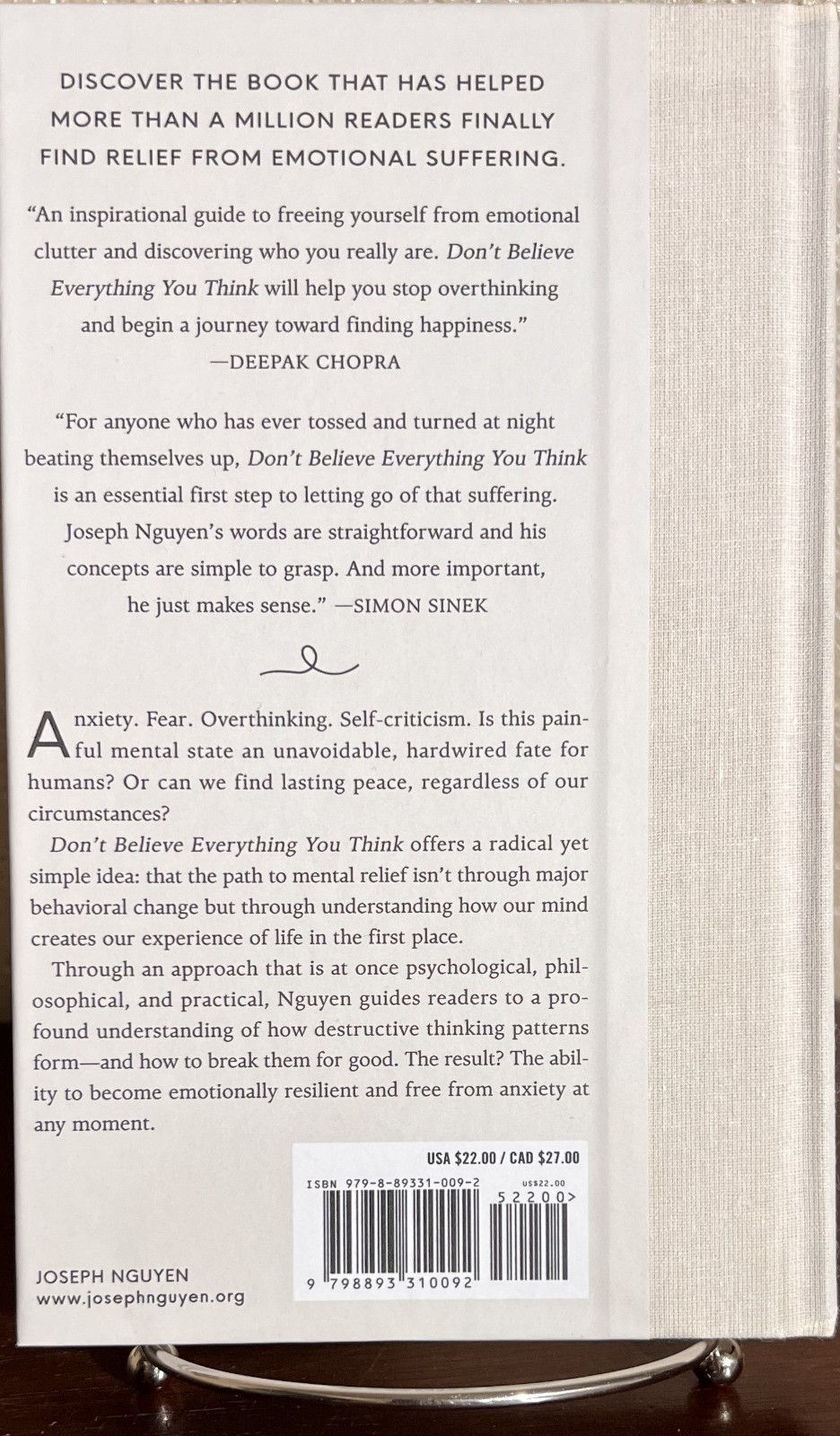 SIGNED ~ DON’T BELIEVE EVERYTHING YOU THINK by Joseph Nguyen – Expanded Edition