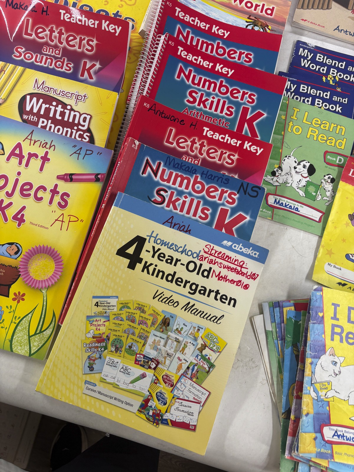 Abeka Homeschool Curriculum Grade Kindergarten Medium / Heavy Use See Pics Notes