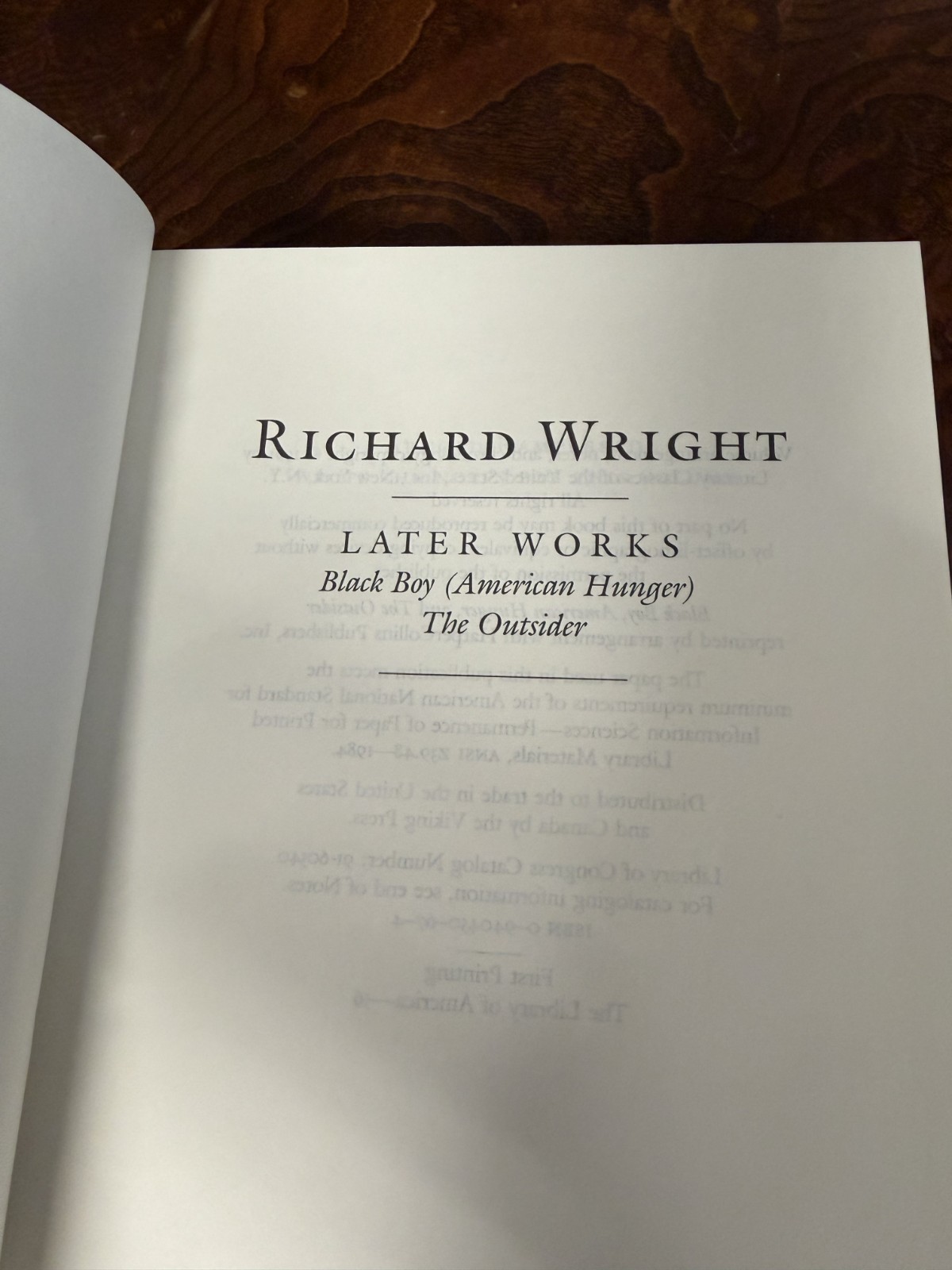 Richard Wright Early and Later Works 2 Volumes Library of America 1st Printings